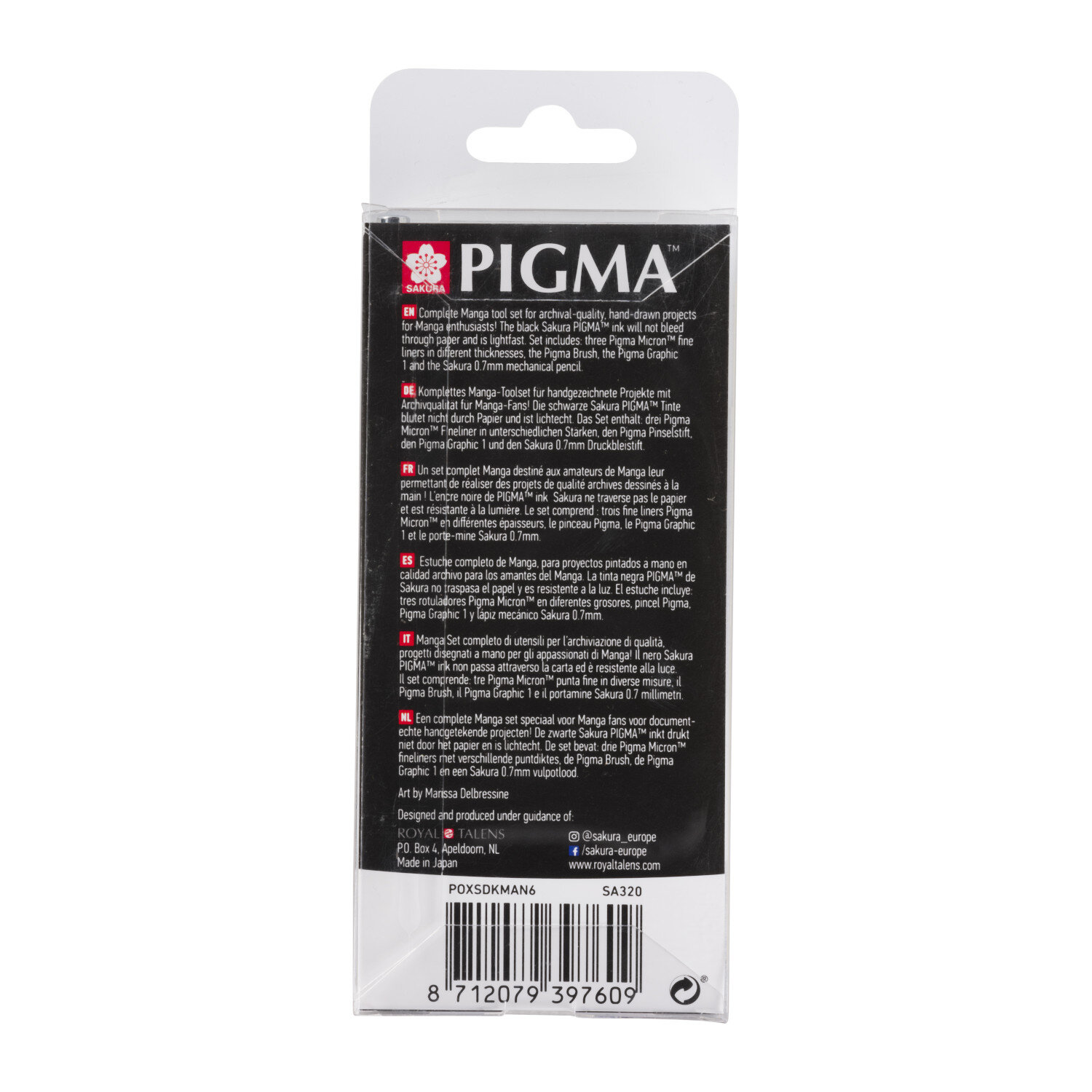 Pigma Micron Manga Set 6 Stück von Royal Talens