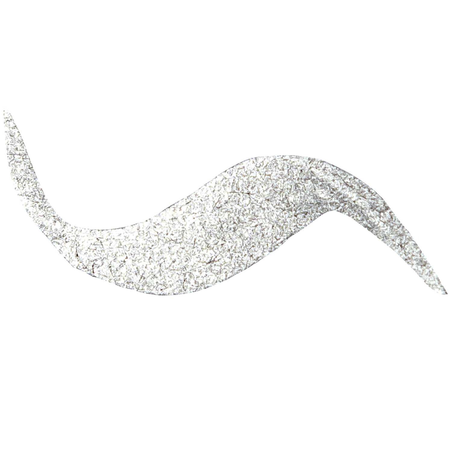 Paper Poetry Metallic Brushpen 1-5mm von Rico Design in Silber, geschwungener Pinselstrich.