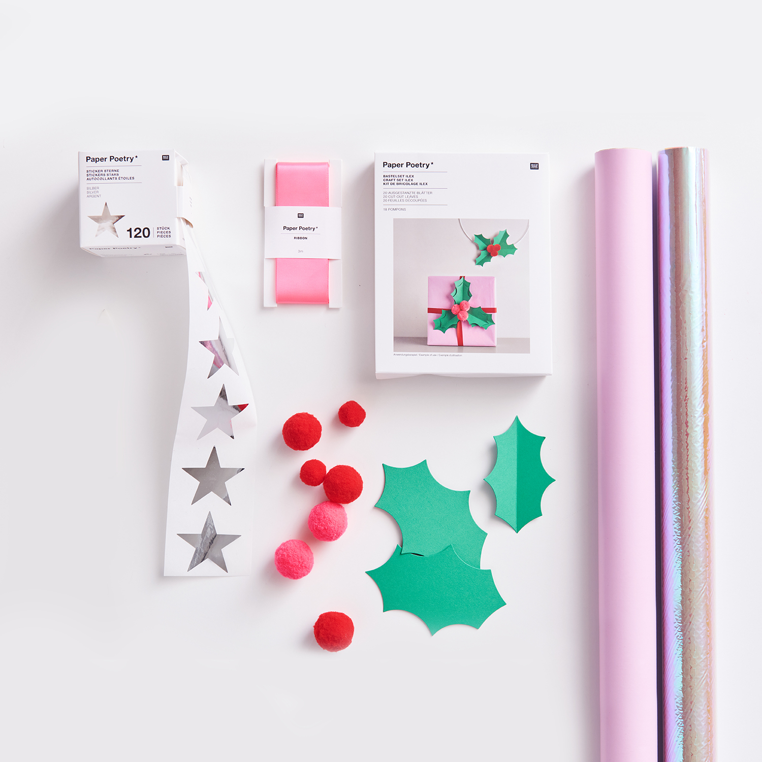 Bastelanleitung Ilex-Geschenkverzierung von Rico Design