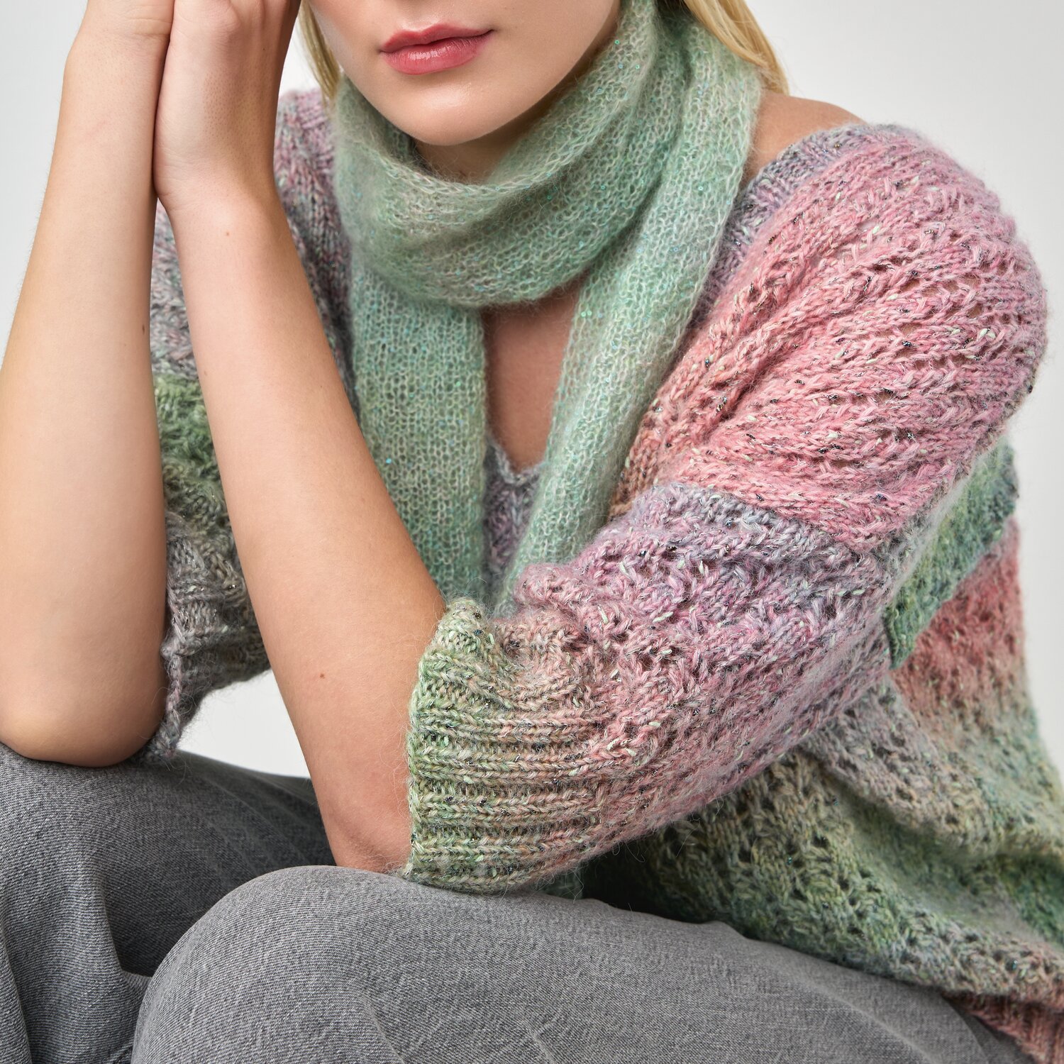 Strickset Tuch Modell 11b aus Die Neue Masche No. 12 von idee. Creativmarkt