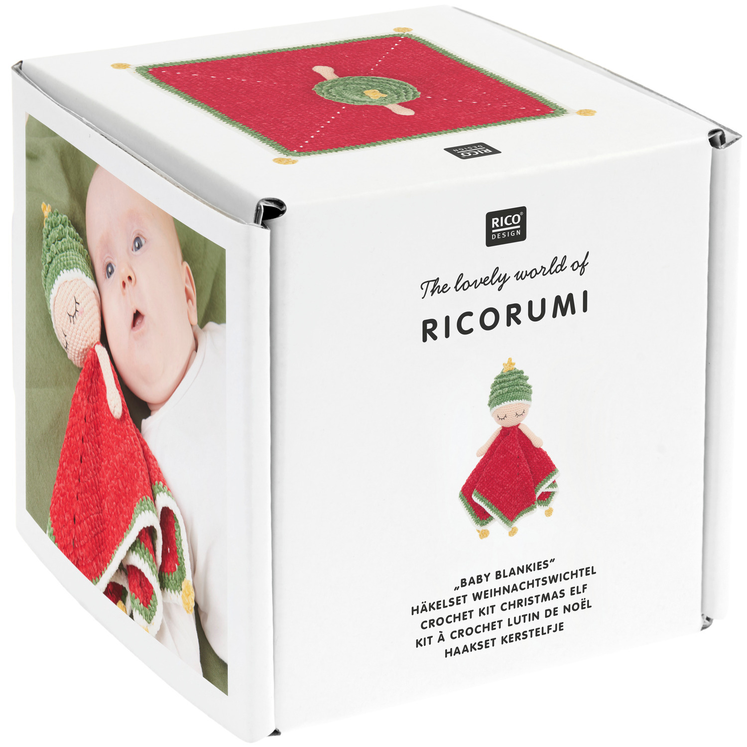 Häkelset Ricorumi Baby Blankies Weihnachtswichtel von Rico Design