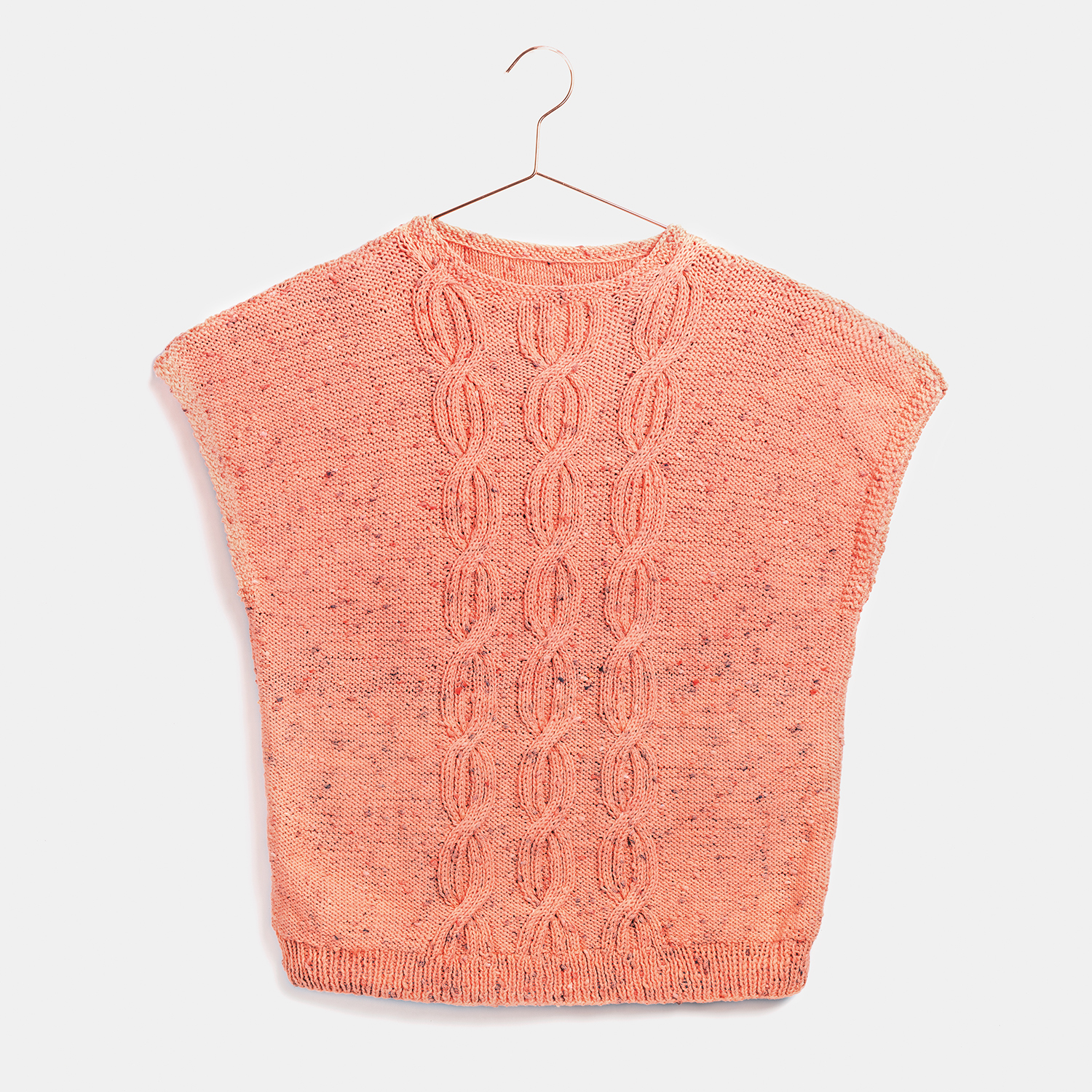 Strickanleitung Zopfmuster-Top aus Fashion Cotton Neps dk von idee. Creativmarkt