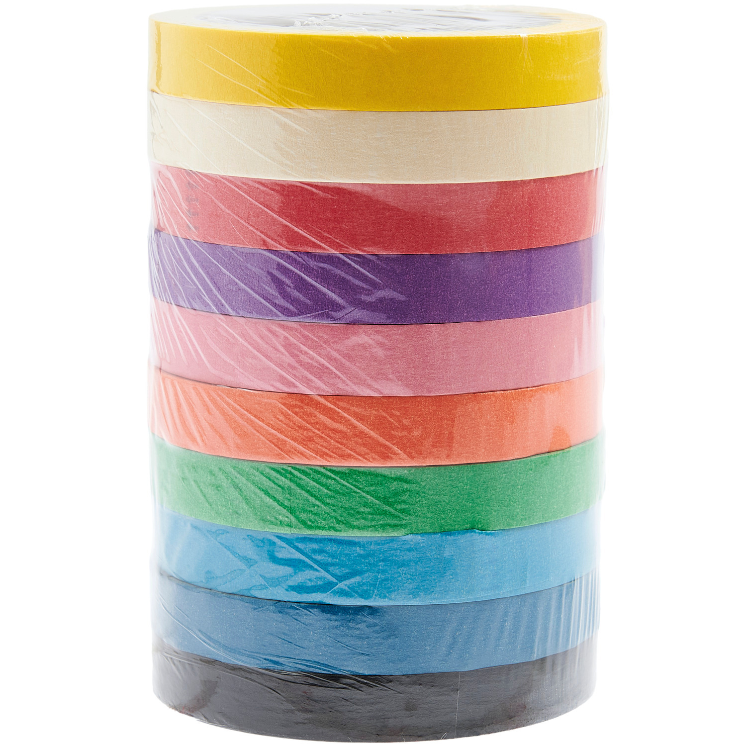 Tape Set Papier Rainbow 15mm 25m  10 Stück von Klebeland 