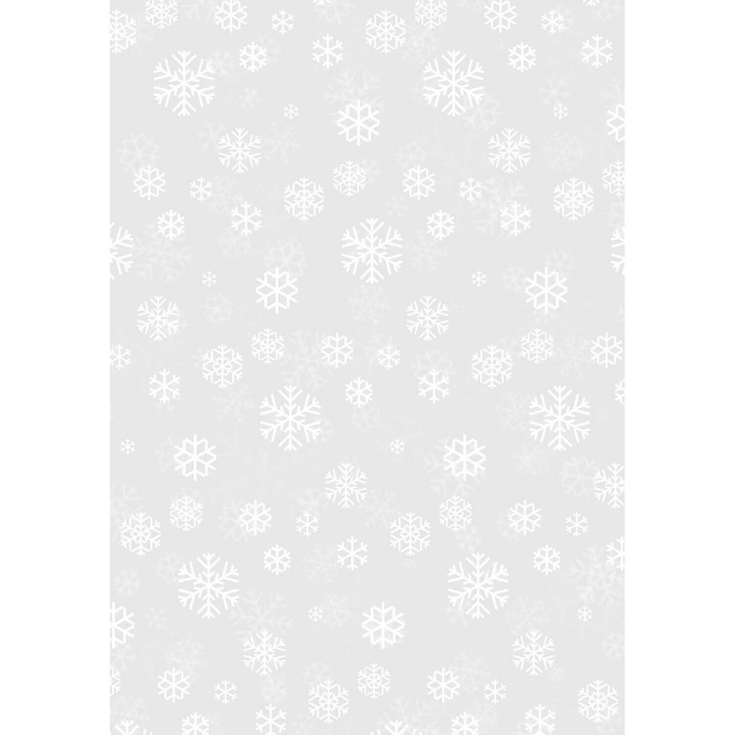 Transparentpapier Schneekristalle mit weißen Schneeflockenmustern, ideal für kreative Bastelprojekte. Marke: HEYDA.