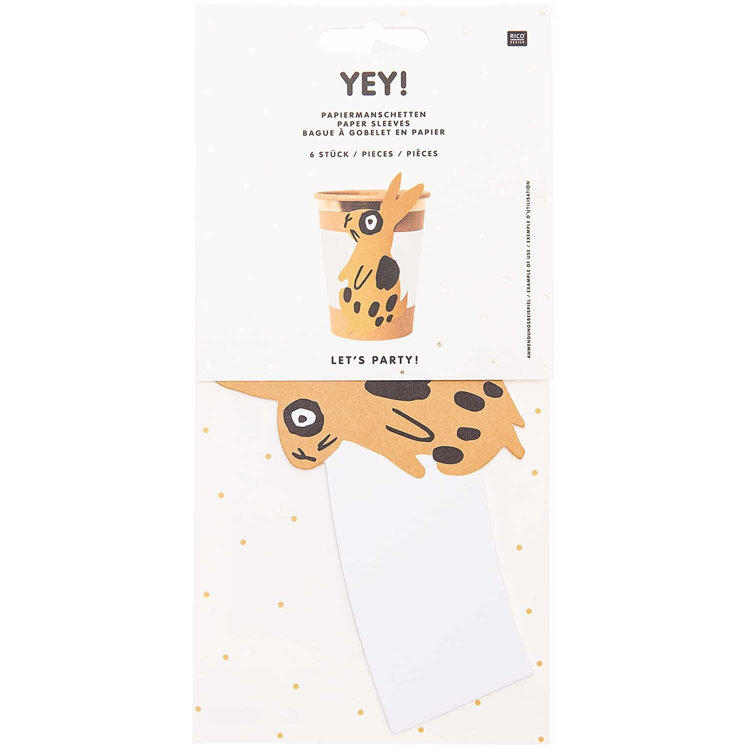 Papiermanschetten Hase weiß 6 Stück von Rico Design