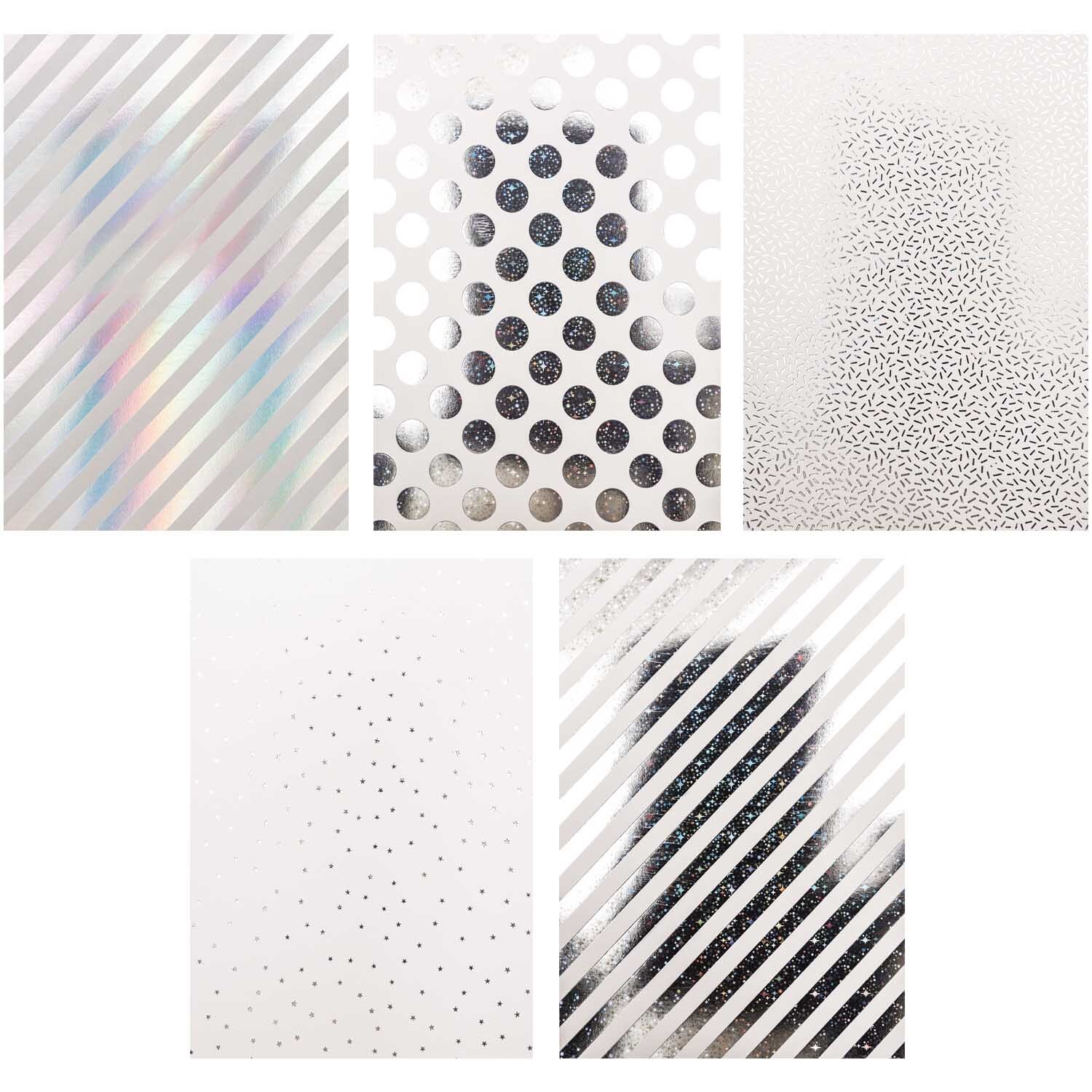 Paper Poetry Motivpapier Block mit holografischen Mustern und Hot Foil von Rico Design.