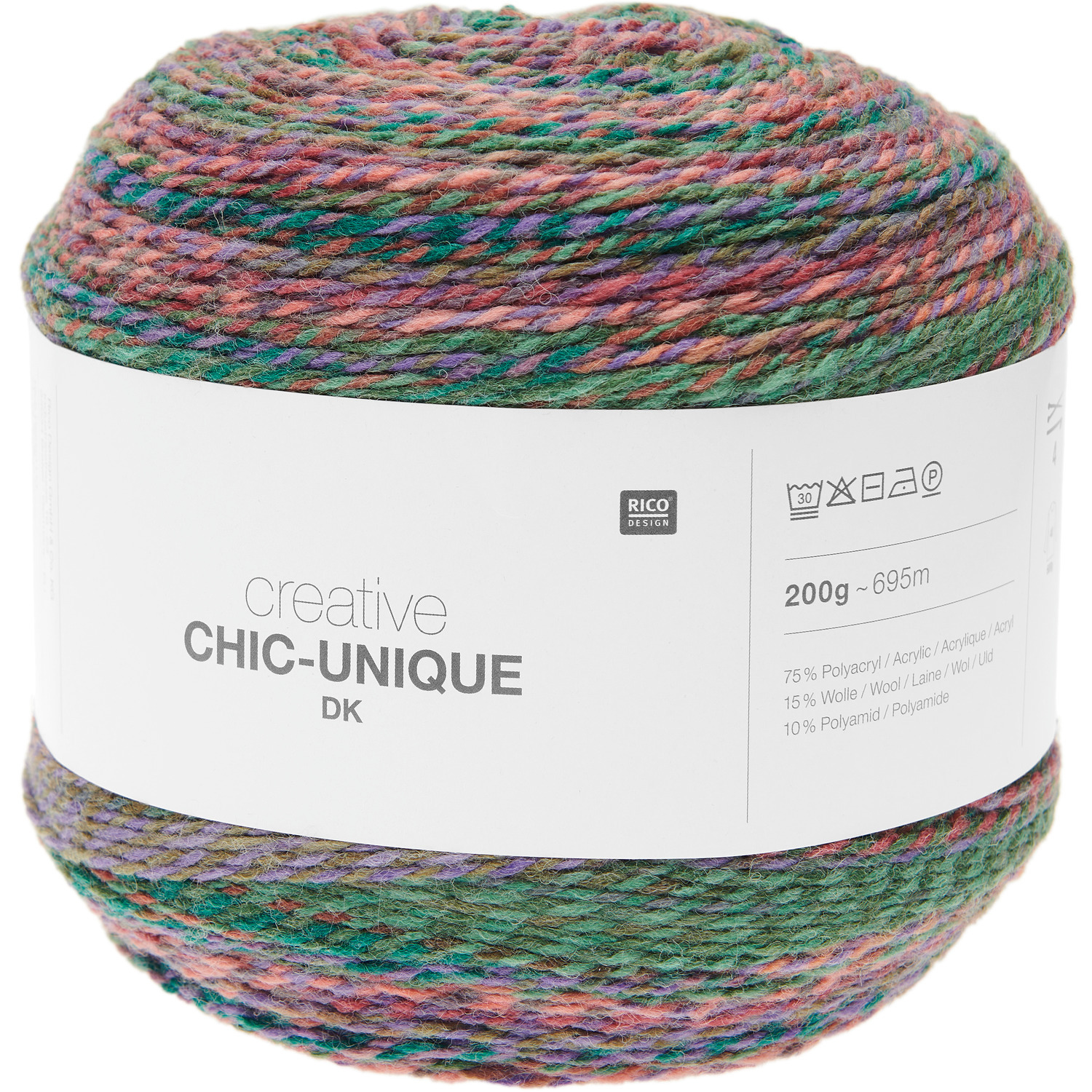 Creative Chic-Unique dk Strickset Tuch Modell 20a zeigt ein romantisches Design von Rico Design. Ideal für kreative Strickprojekte.