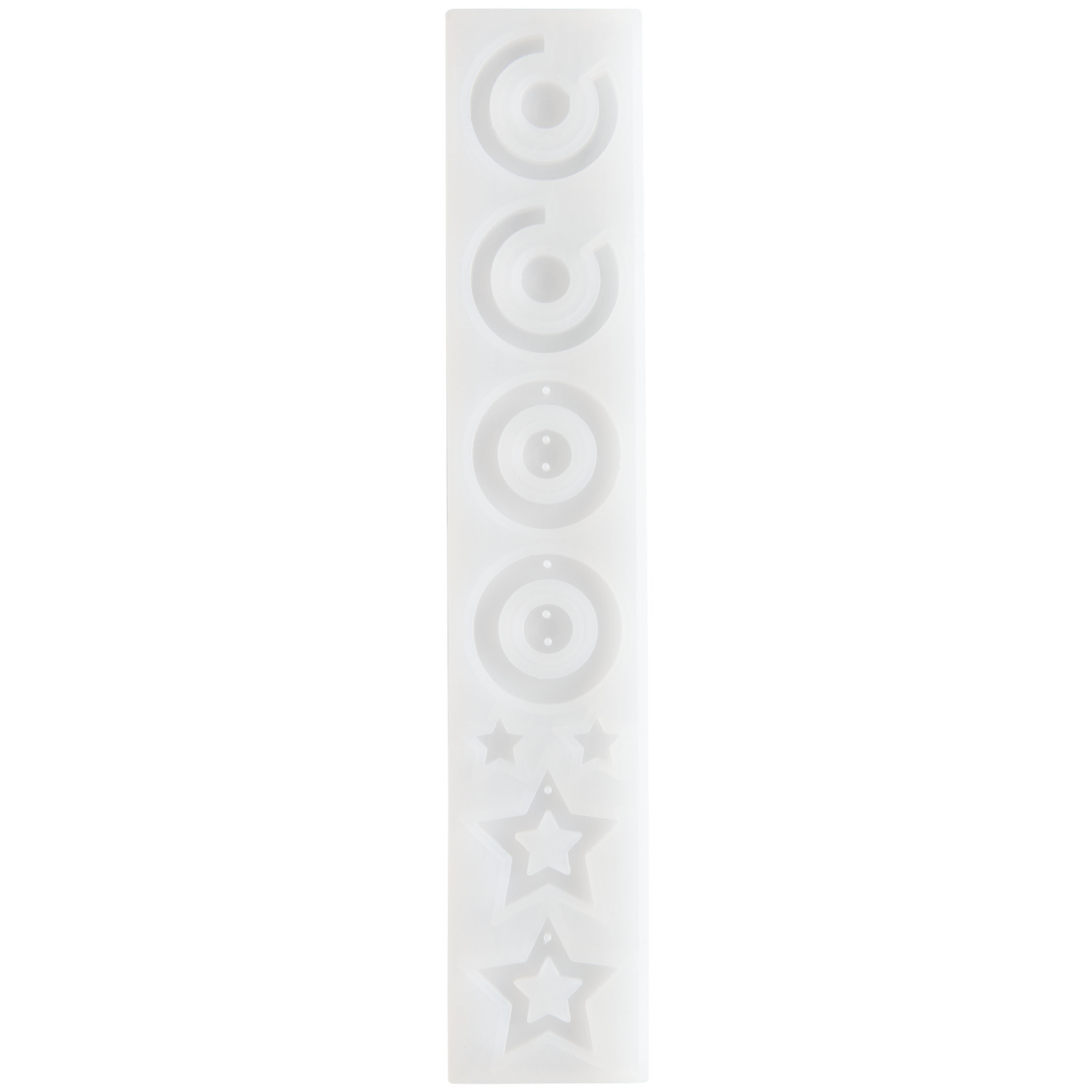 Silikon Gießform Ohrringe von Rico Design in Weiß, ideal für kreative Schmuckherstellung.