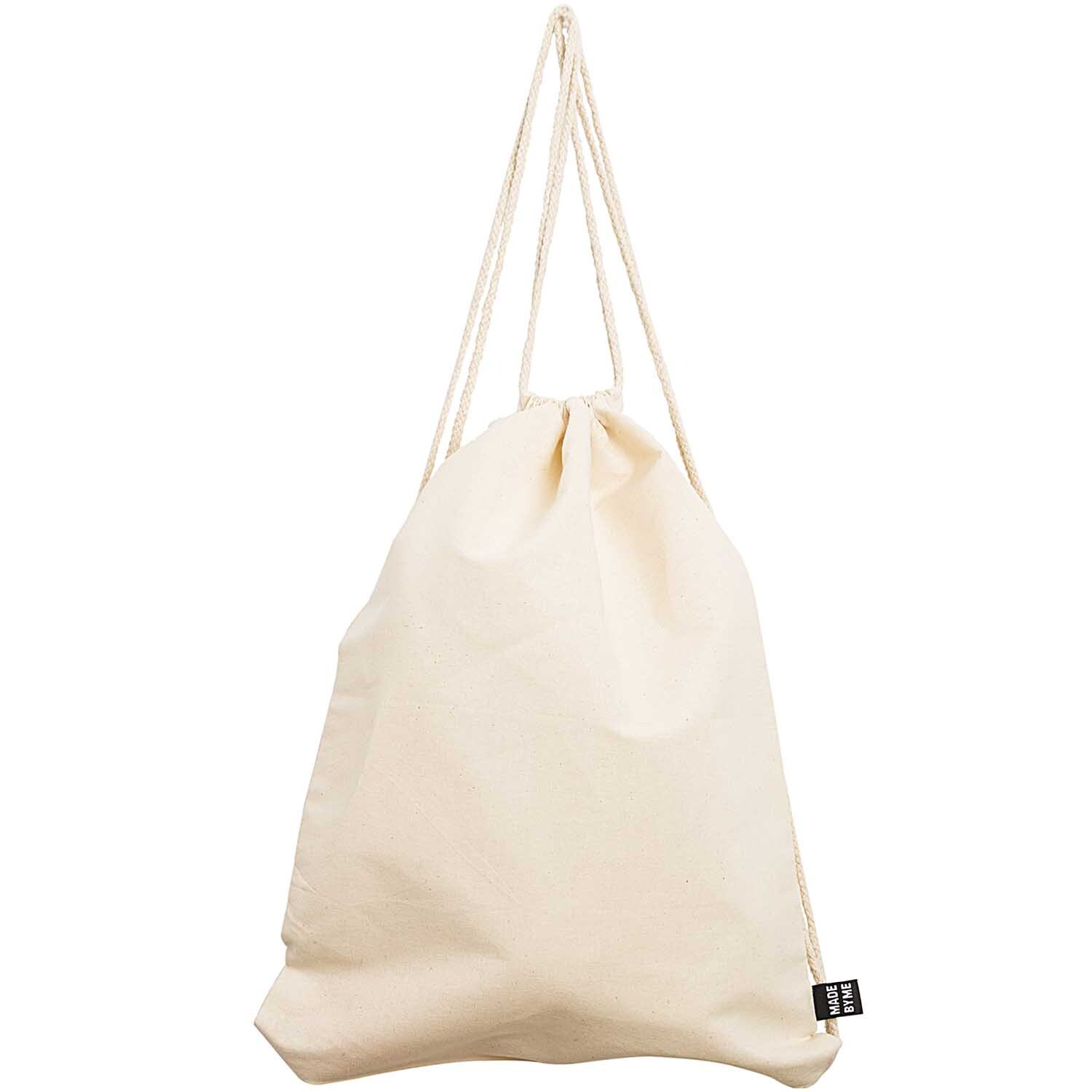 Rucksackbeutel in Natur von Rico Design, Größe 35x42,5cm. Praktischer Beutel mit Kordelzug.