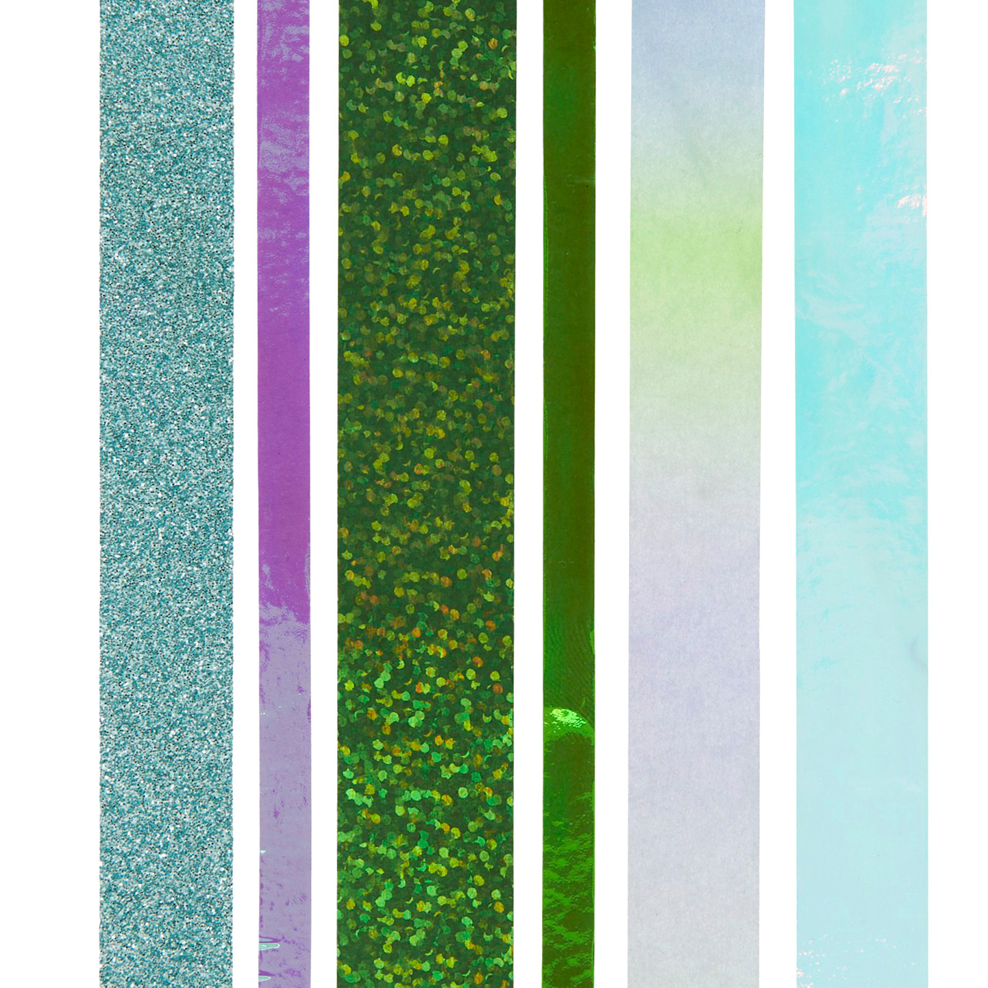 Paper Poetry Mixed Tape Set Grün/Blau, 6-teilig von Rico Design. Verschiedene bunte Klebebänder in Grün- und Blautönen, ideal für kreative Projekte.