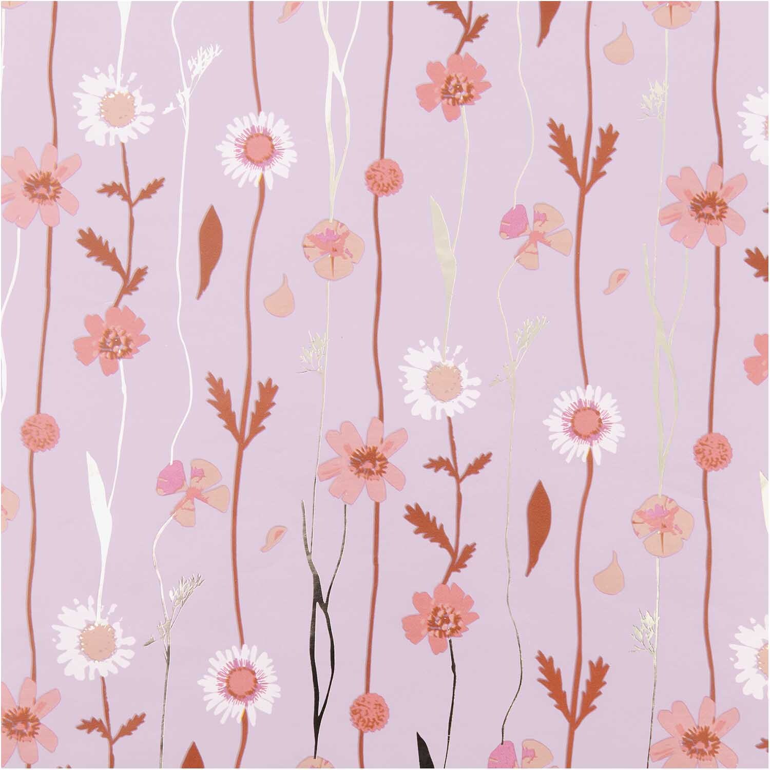 Paper Poetry Geschenkpapier mit floralen Mustern in Flieder von Rico Design, ideal für kreative Verpackungen.