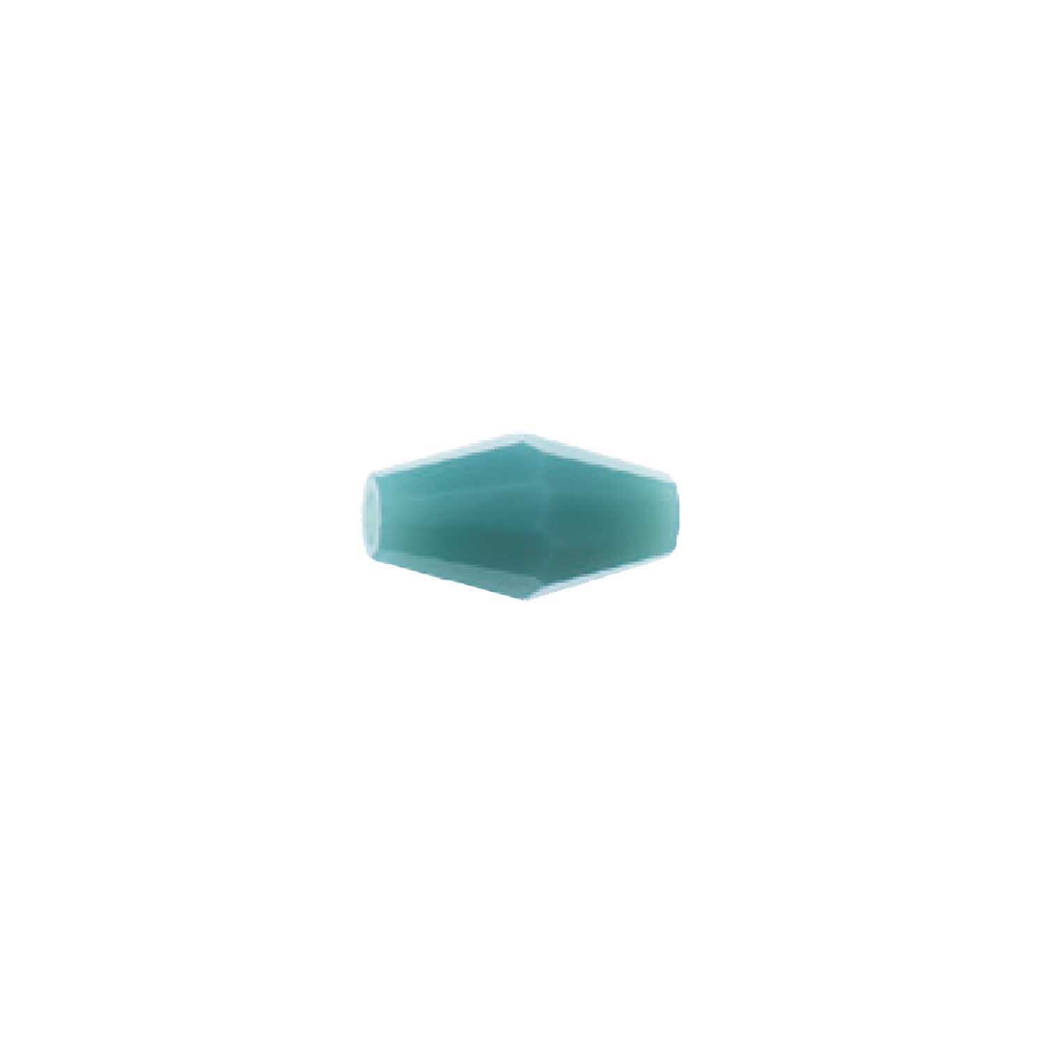 Glasschliffperle petrol 9x4mm von Rico Design, türkisfarbene Perle, ideal für Schmuckdesign.