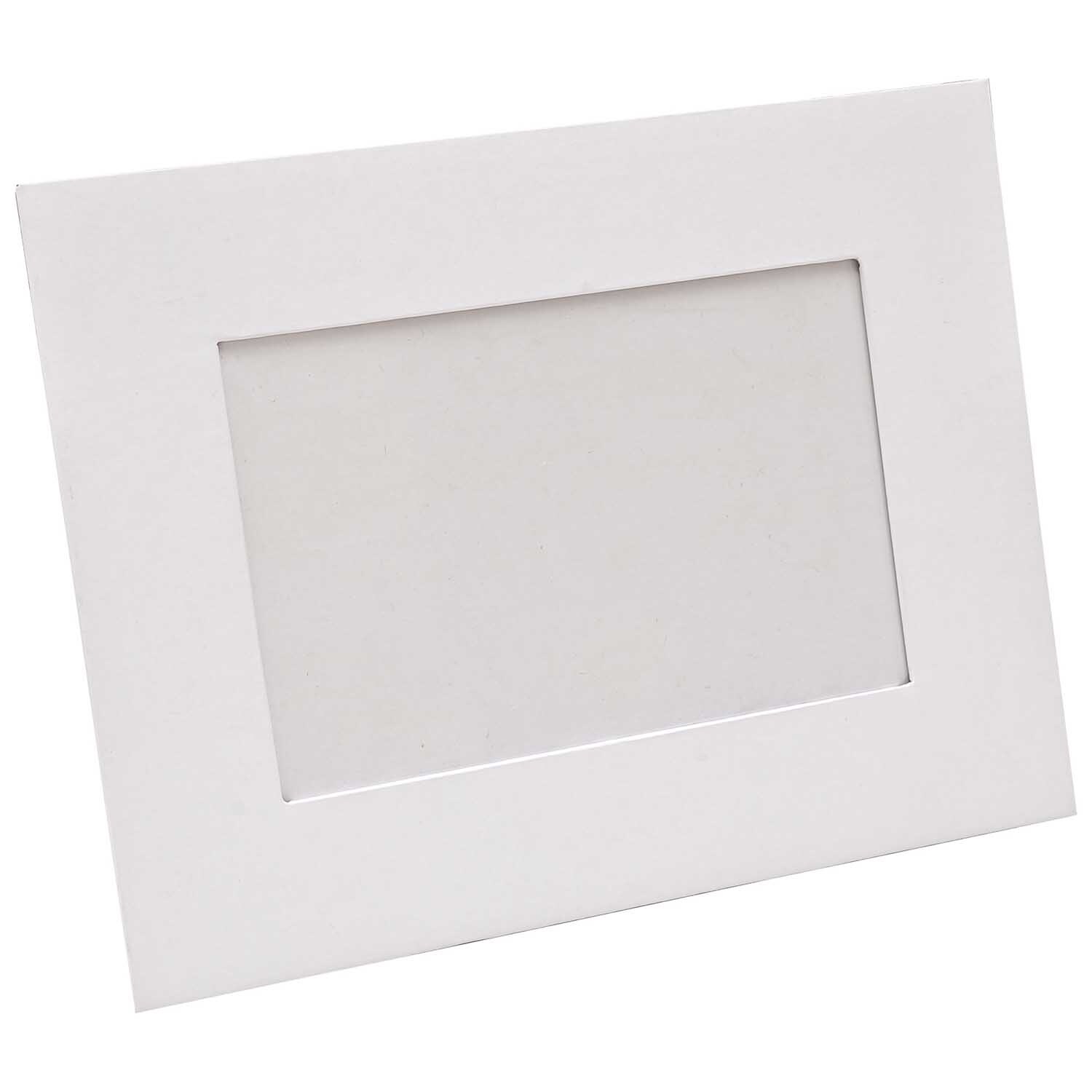 Bilderrahmen weiß rechteckig 16,5x21,5cm von Rico Design, ideal für Fotos, schlichtes Design.