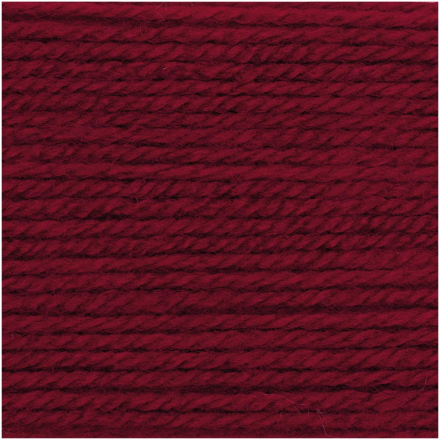 Basic Soft Acryl dk: Dunkelrote Acrylwolle von Rico Design, 50g Knäuel mit 155m Lauflänge.