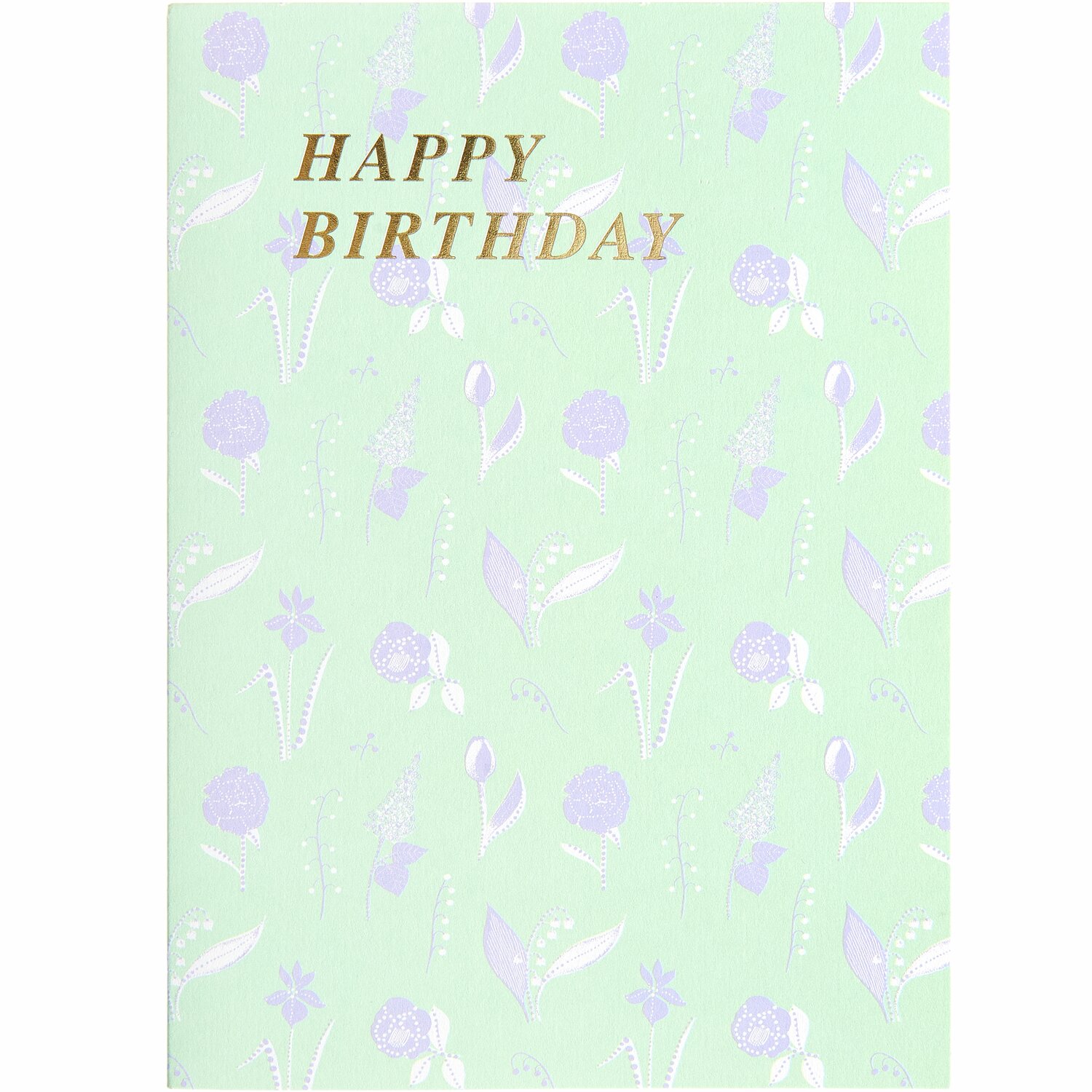 Paper Poetry 3D-Kartenset Blumen Sky Pastell: Geburtstagskarte mit floralen Mustern auf mintgrünem Hintergrund.
