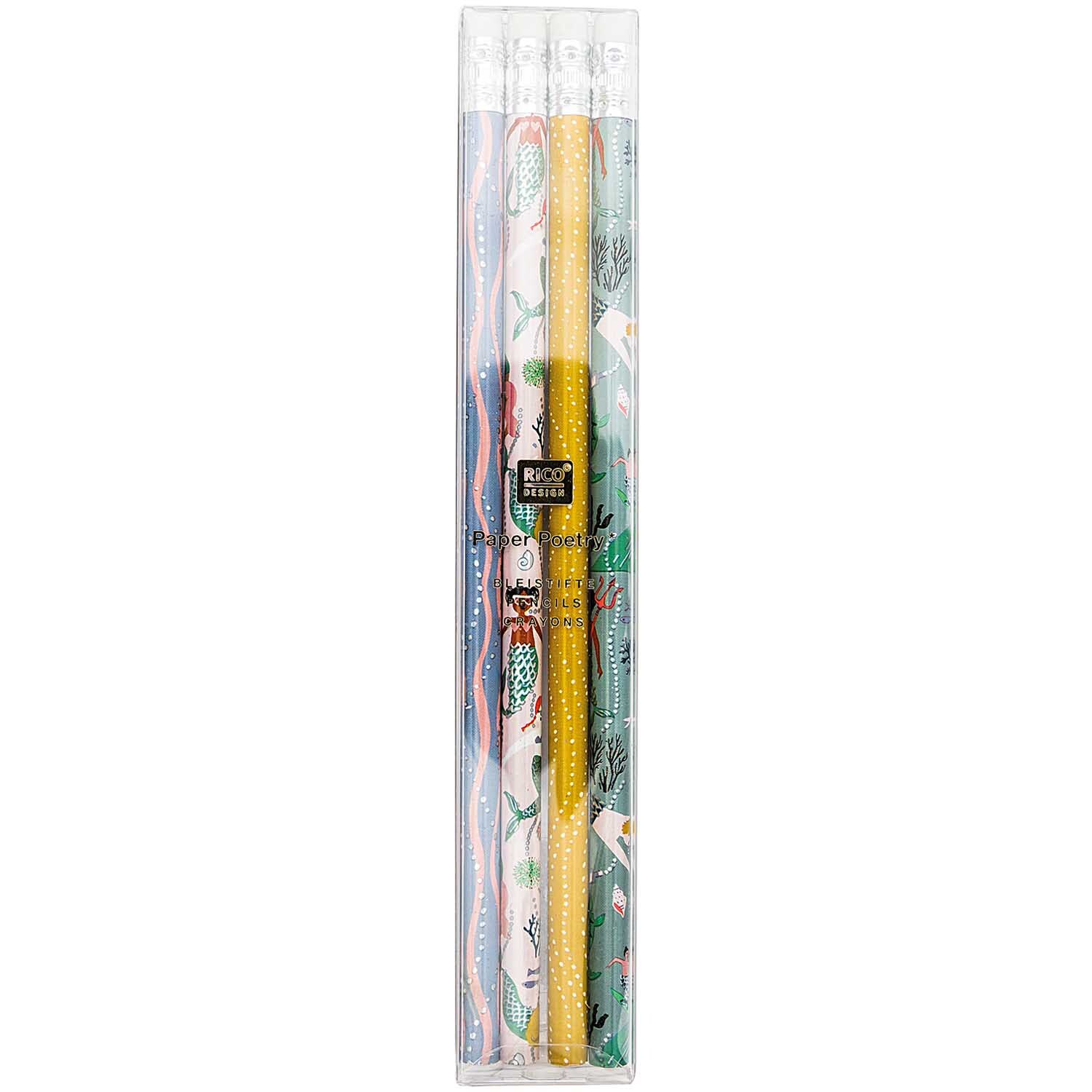 Paper Poetry Bleistifte Mermaids 4er-Set von Rico Design