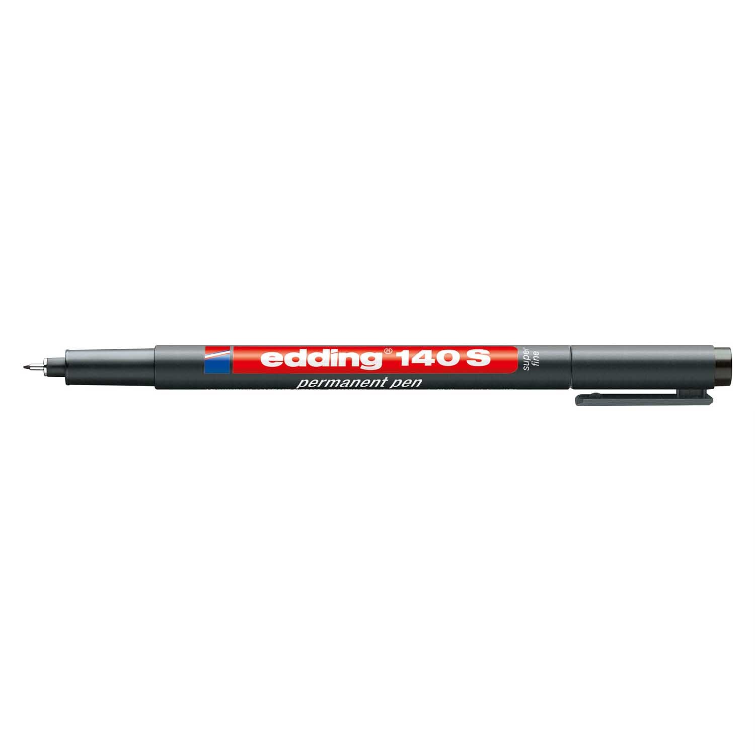 143 B OHP-Marker permanent schwarz von edding, ideal für dauerhafte Beschriftungen auf Folien.