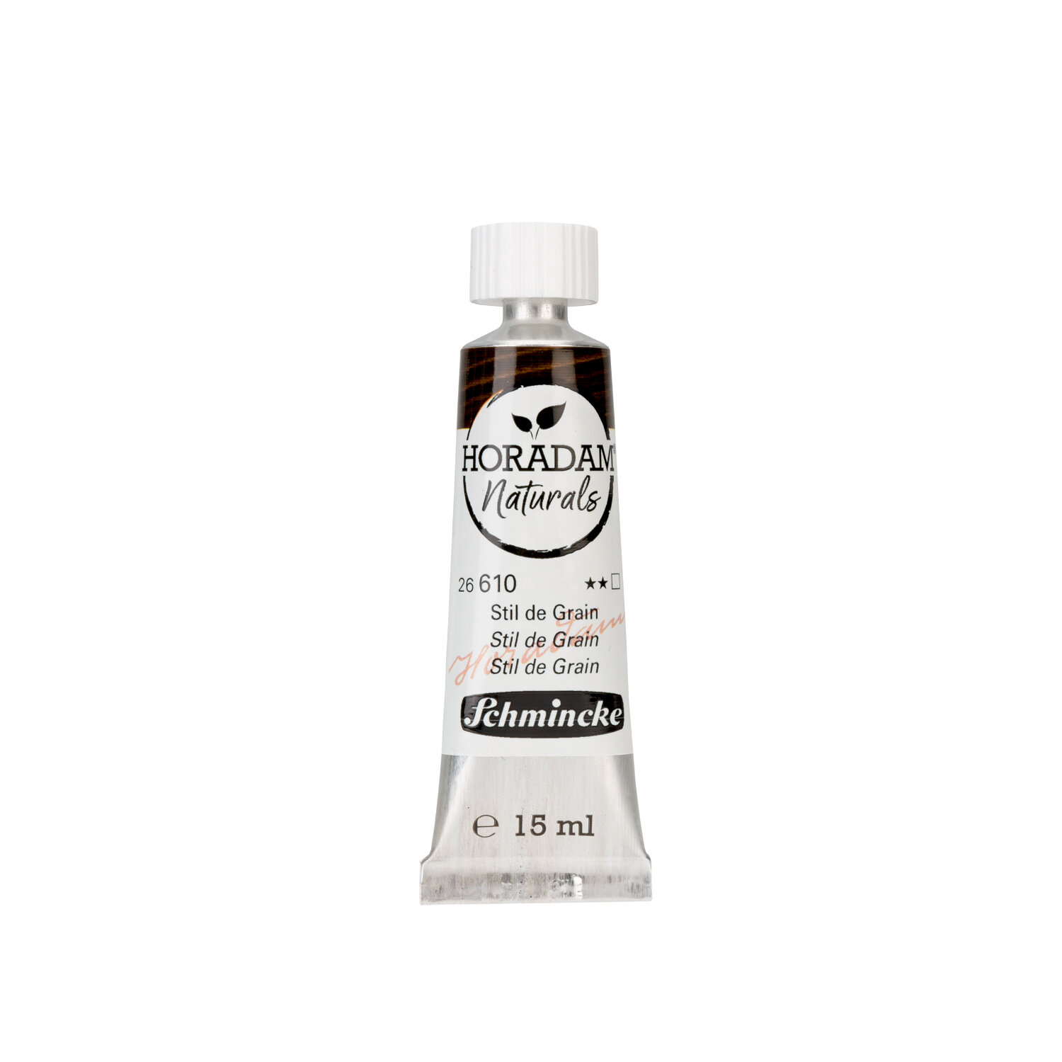 Horadam Naturals Aquarellfarbe in 15ml Tube, Farbton Stil de Grain von Schmincke, auf weißem Hintergrund.