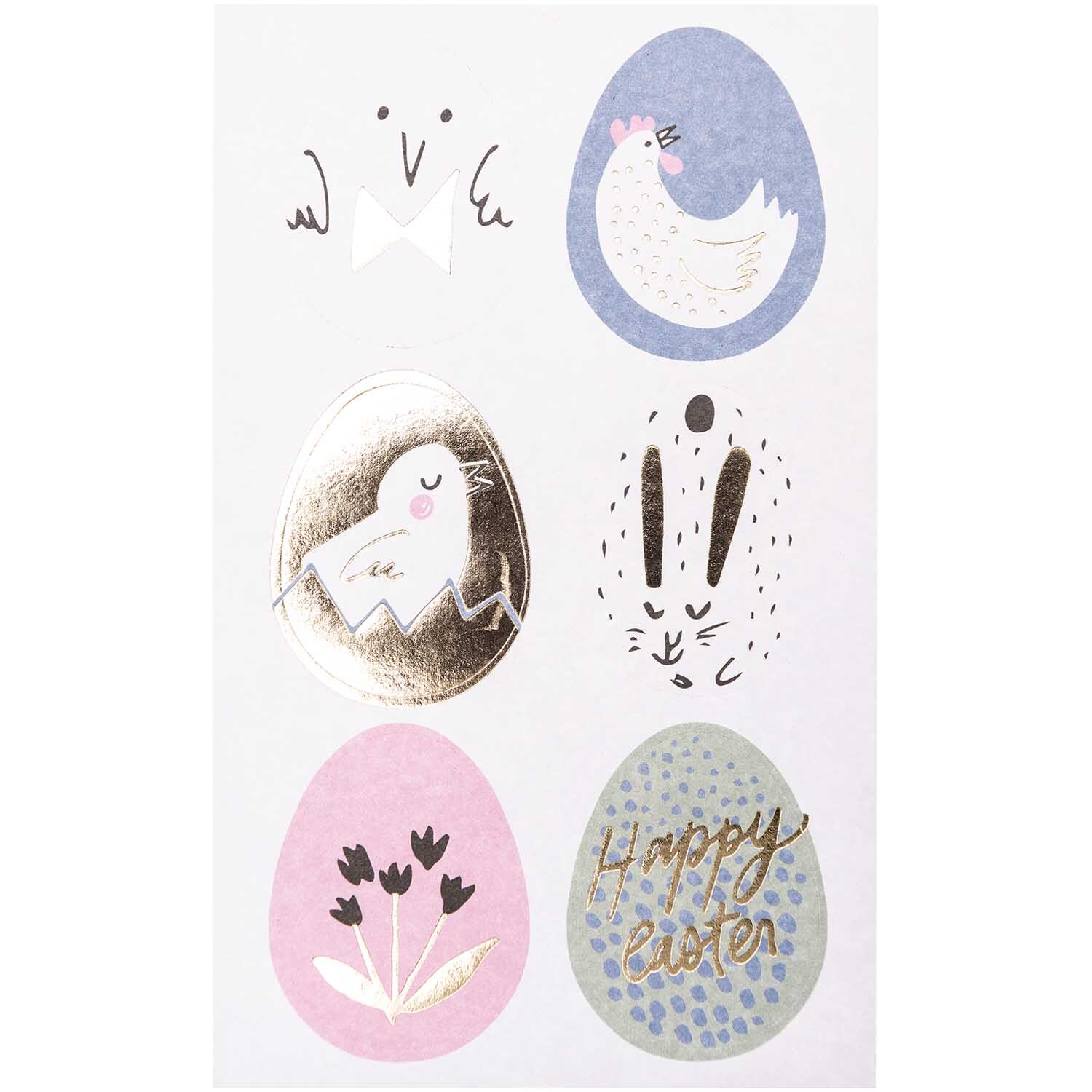 Paper Poetry Sticker Bunny Hop Ostereier 24 Stück von Rico Design