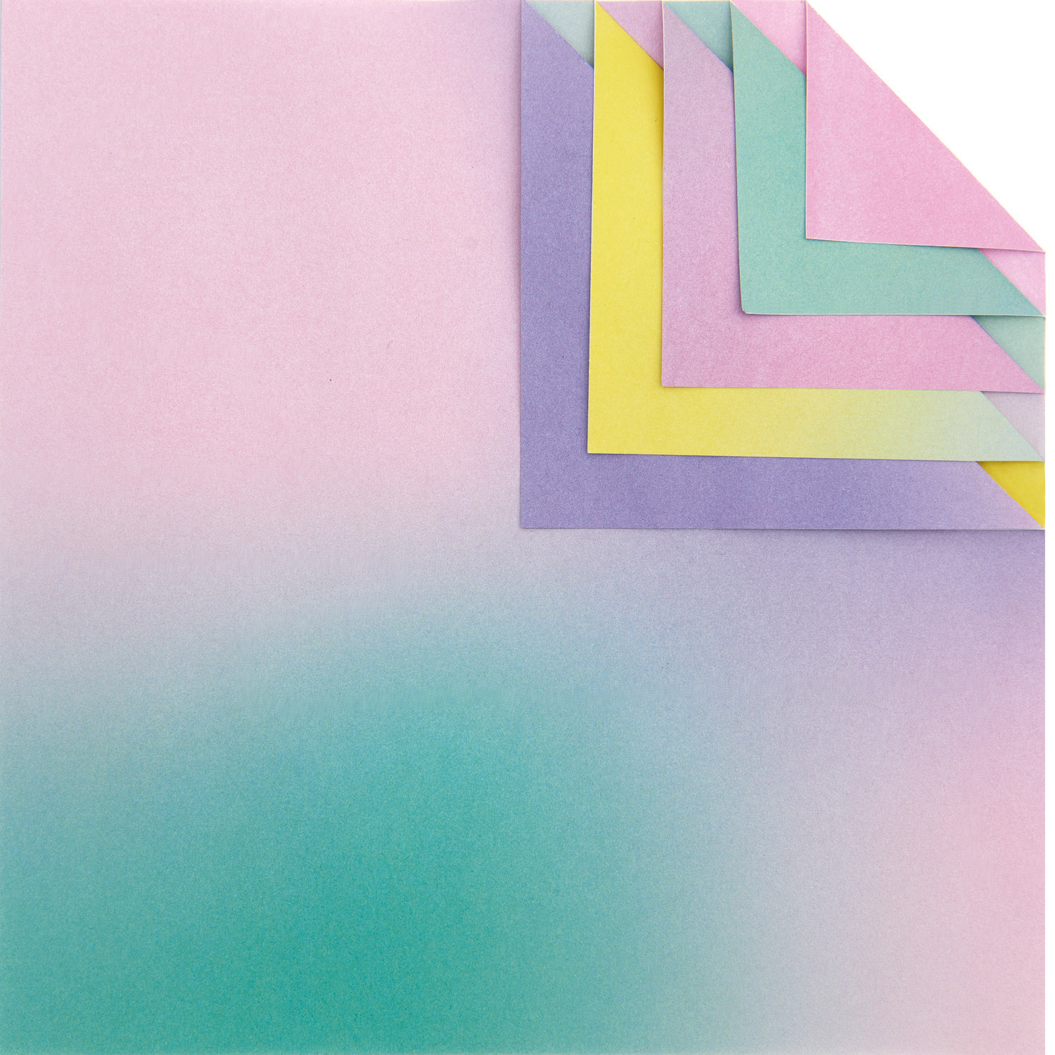 Paper Poetry Origami Blurry Gradient Duo Color 15x15cm 100 Blatt von Rico Design