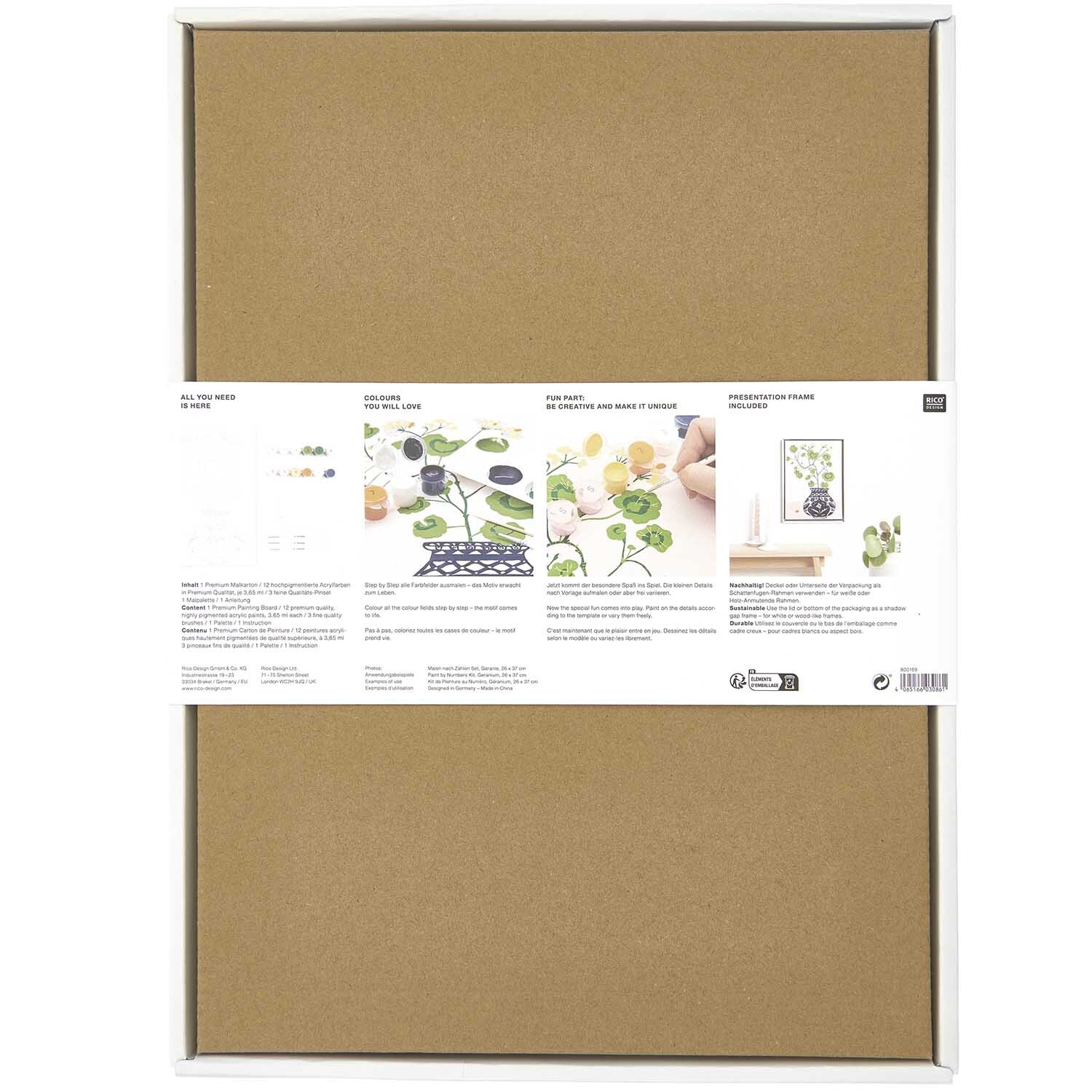 Rico Design Malen nach Zahlen Geranie 26x37cm von Rico Design