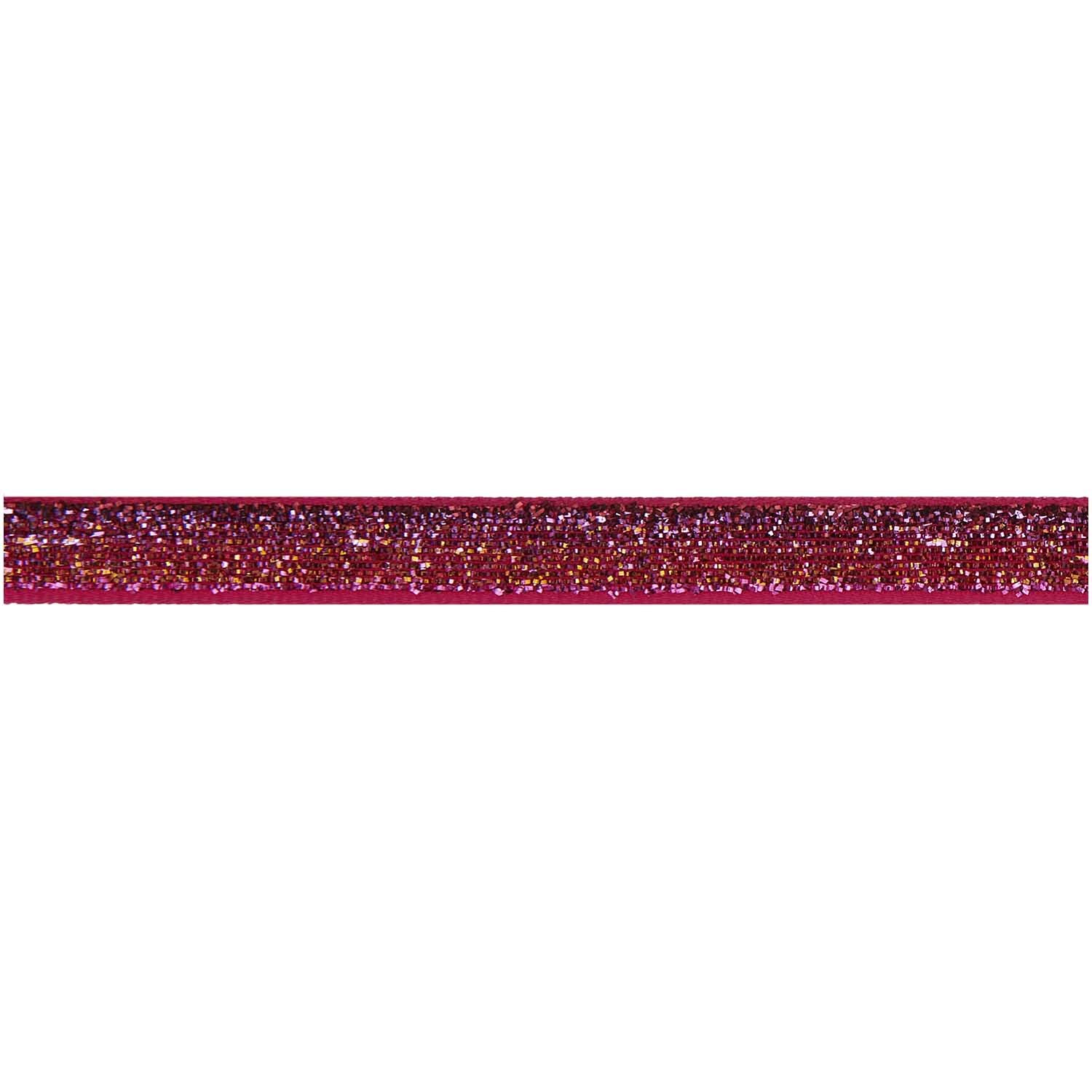 Paper Poetry Glitzerband 10mm 3m in funkelndem Pink von Rico Design, ideal für kreative Bastelprojekte.