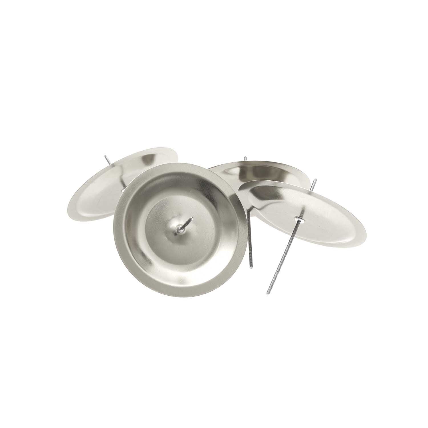 Adventskranzstecker silber 6cm 4 Stück von Fridolfinger Metallwaren 