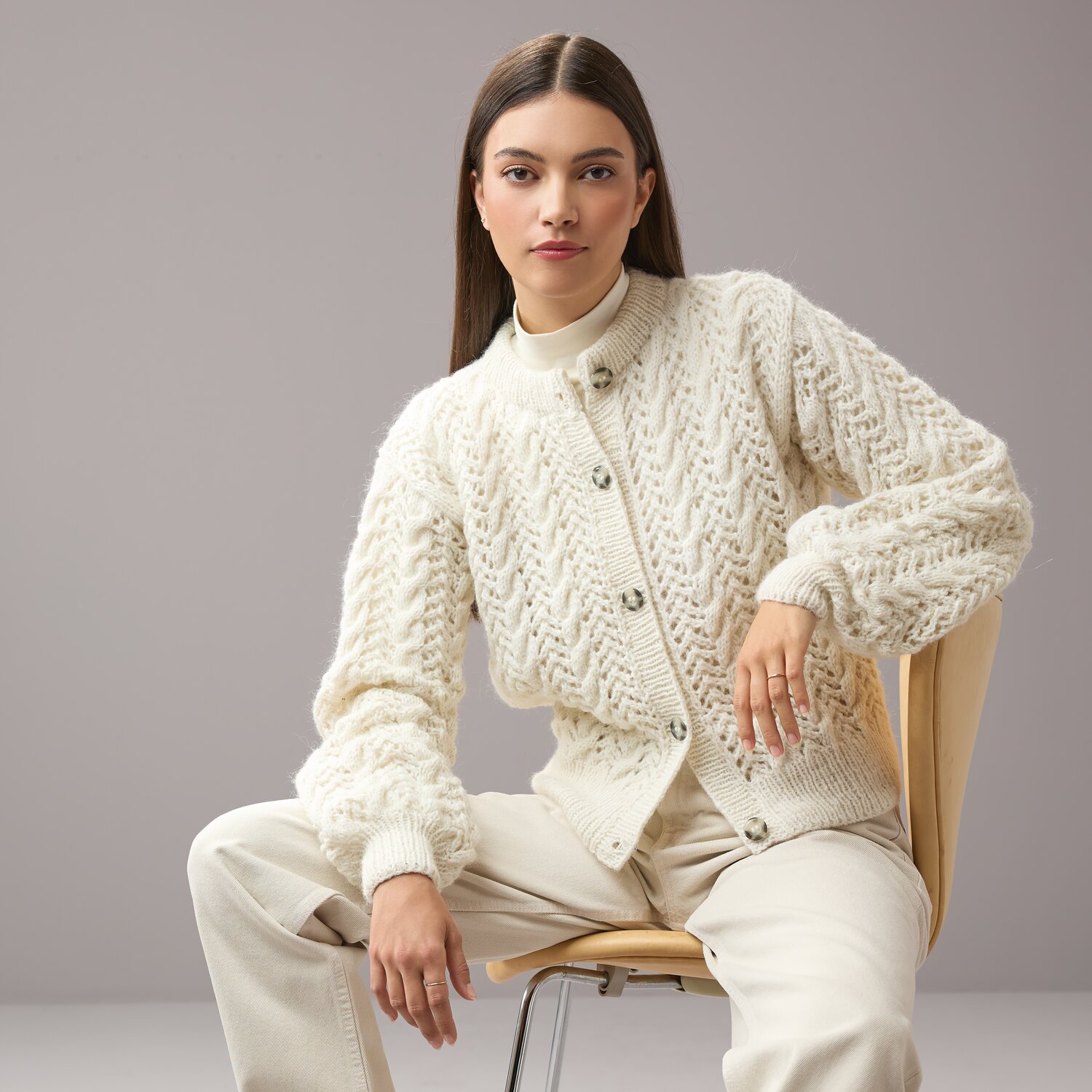 Strickset Jacke Modell 01 aus Die Neue Masche No. 10 von Rico Design