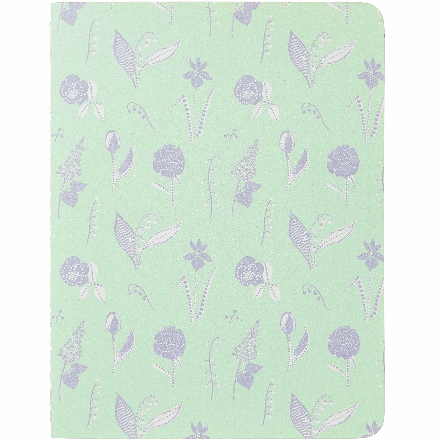 Paper Poetry Notizhefte A6 Blumen Orange/Mint 2 Stück 100g/m² von Rico Design