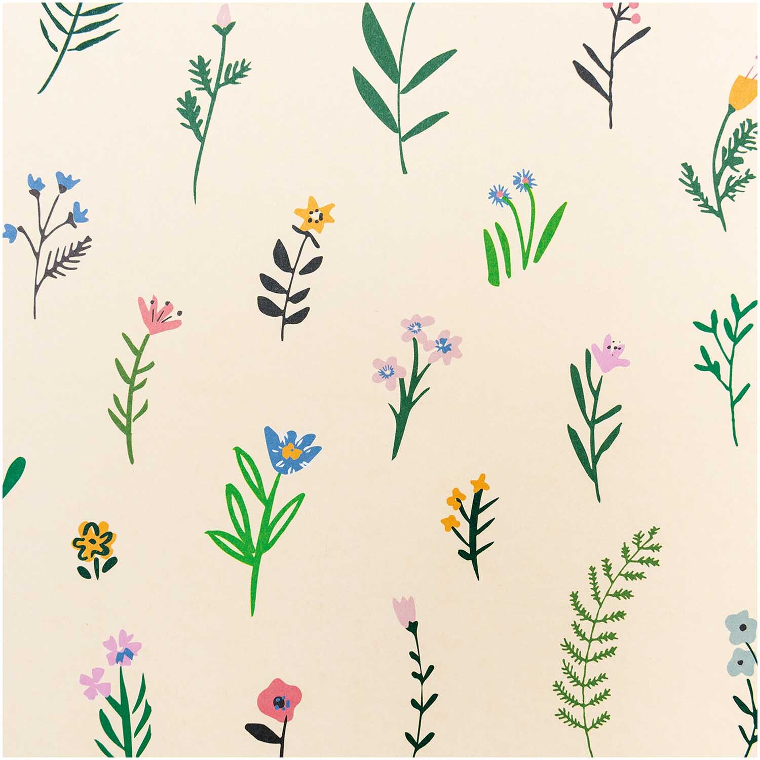 Paper Poetry Motivkarton Bunny Hop Streublumen gelb 50x70cm von Rico Design