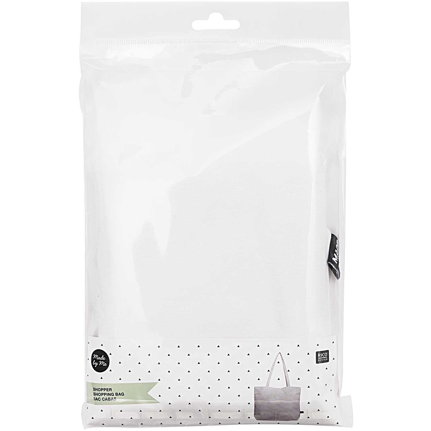 Tasche mit langen Henkeln von Rico Design, verpackt in transparenter Folie, 44,5x34x33,5cm.