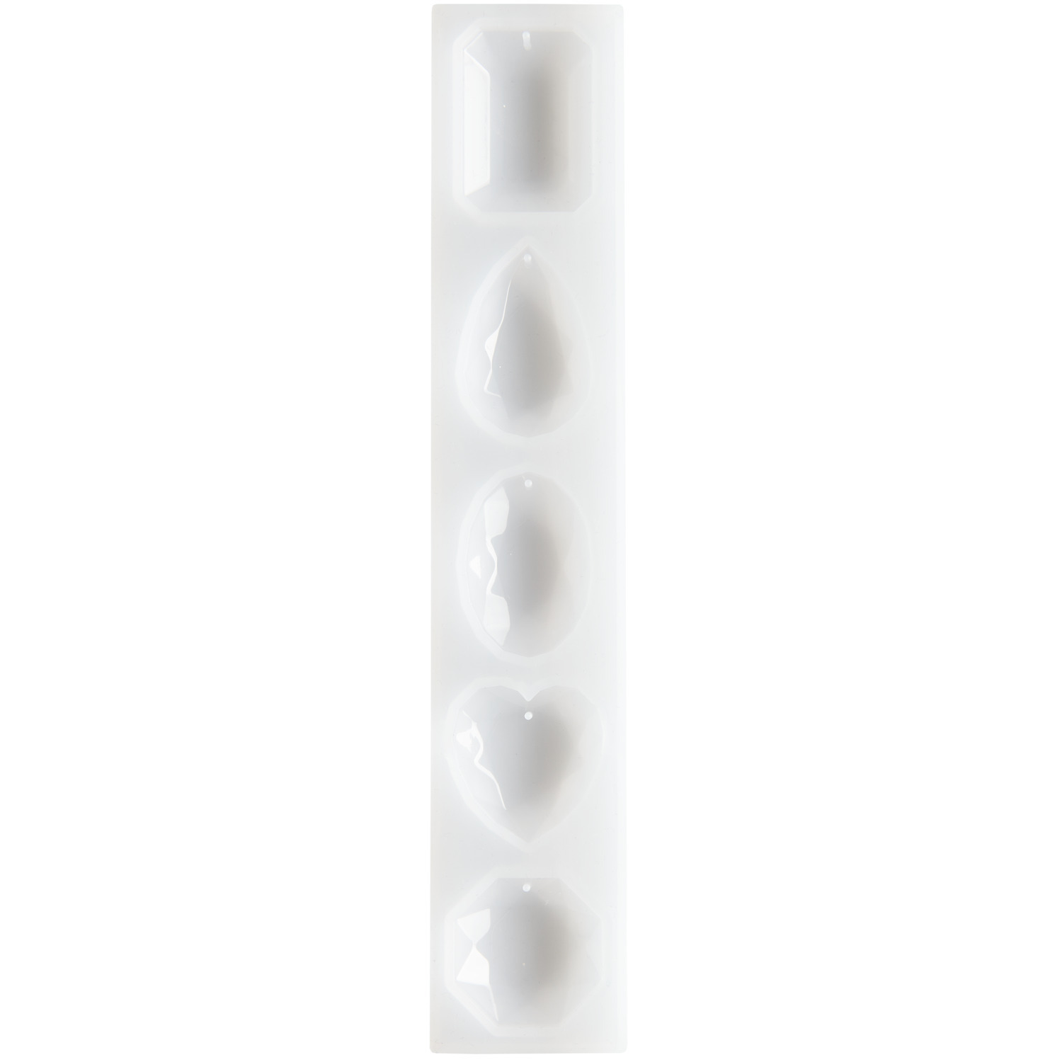 Silikon Gießform Anhänger Diamanten von Rico Design, weiß, ideal für kreative Schmuckprojekte.