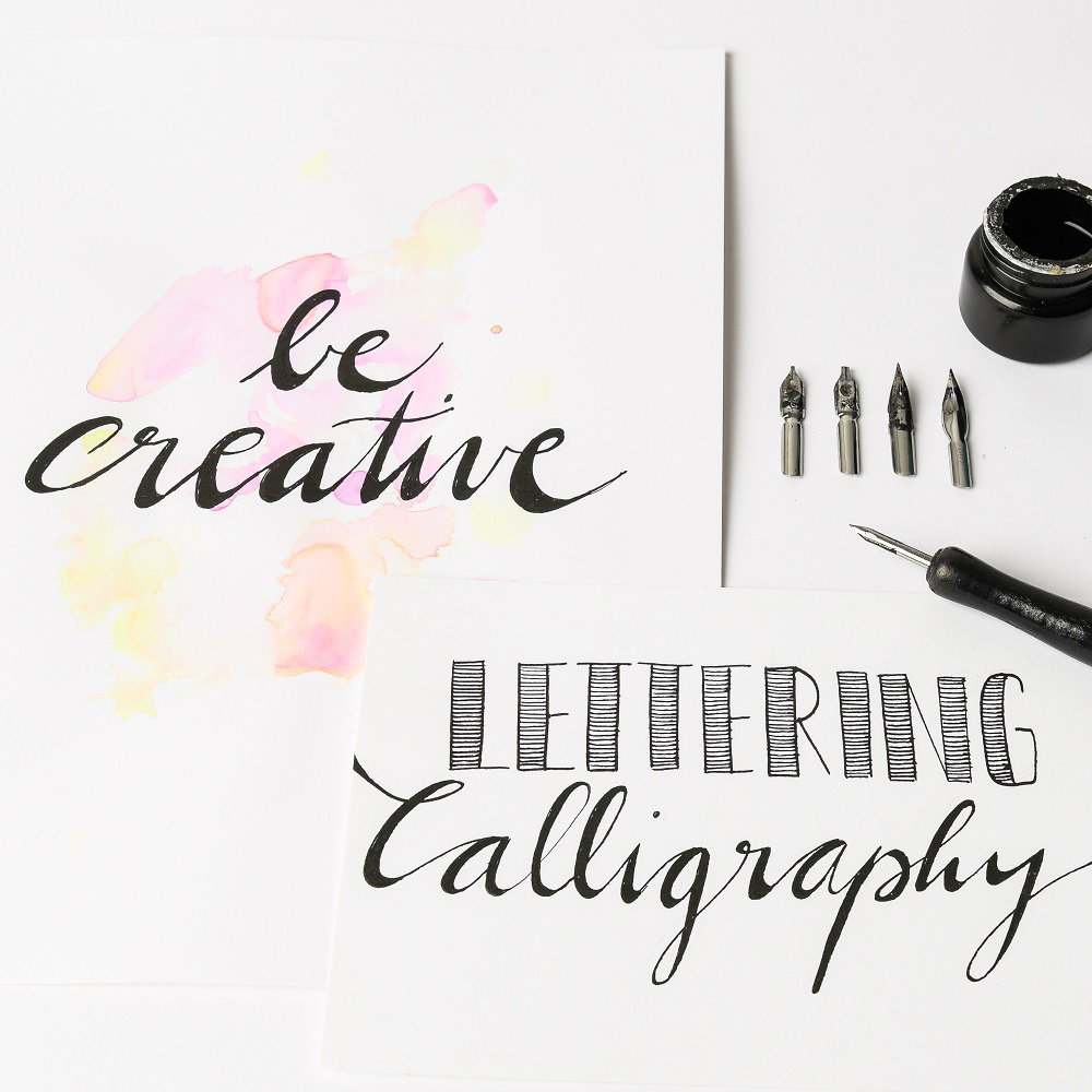 ART Kalligraphie-Set von Rico Design, 7-teilig. Enthält Tintenfass, Federn und kreative Schriftzüge.