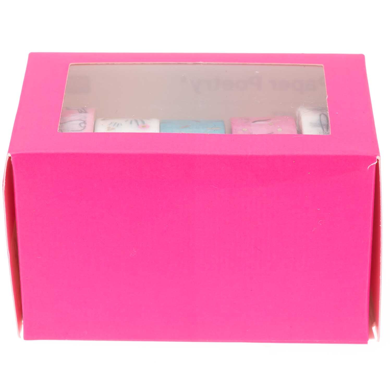 Paper Poetry Tape Set Hasen, 5-teilig, von Rico Design in einer pinken Box mit Sichtfenster.