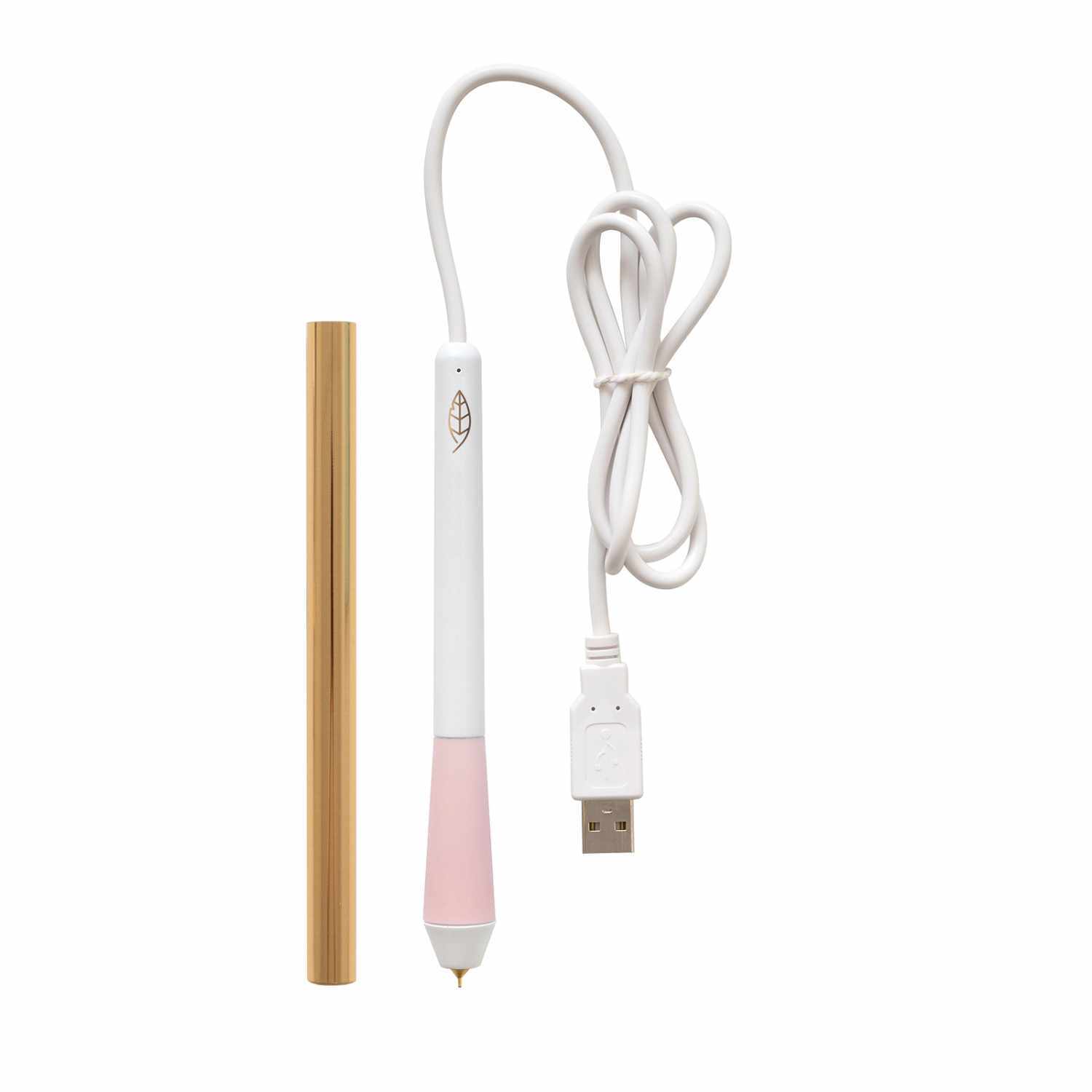 Foil Quill dünne Spitze Freestyle Pen 0,5mm mit USB-Kabel und goldener Folie von We R Memory Keepers. Ideal für kreative Projekte.