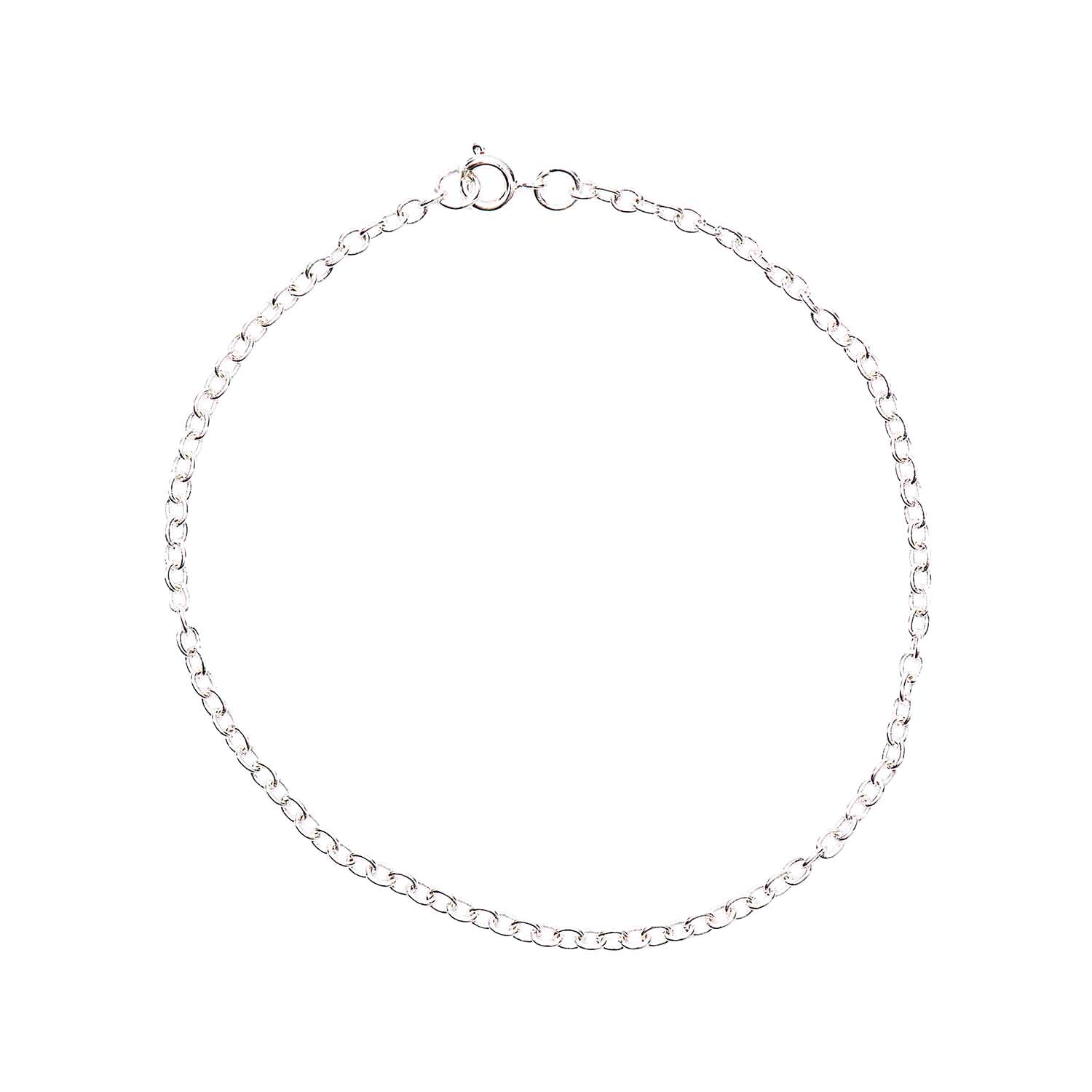 Gliederarmband silber 22cm von Rico Design, zeigt ein elegantes, feines Kettendesign auf weißem Hintergrund.