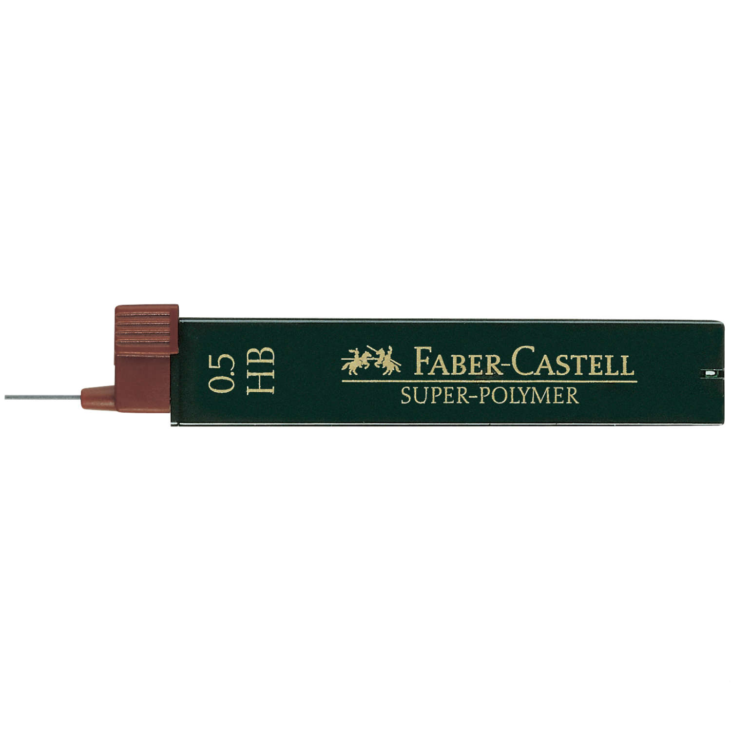 Super-Polymer Feinmine HB, 0,5mm 12 Stück von Faber Castell, zeigt eine Packung mit feinen Minen für präzises Schreiben.