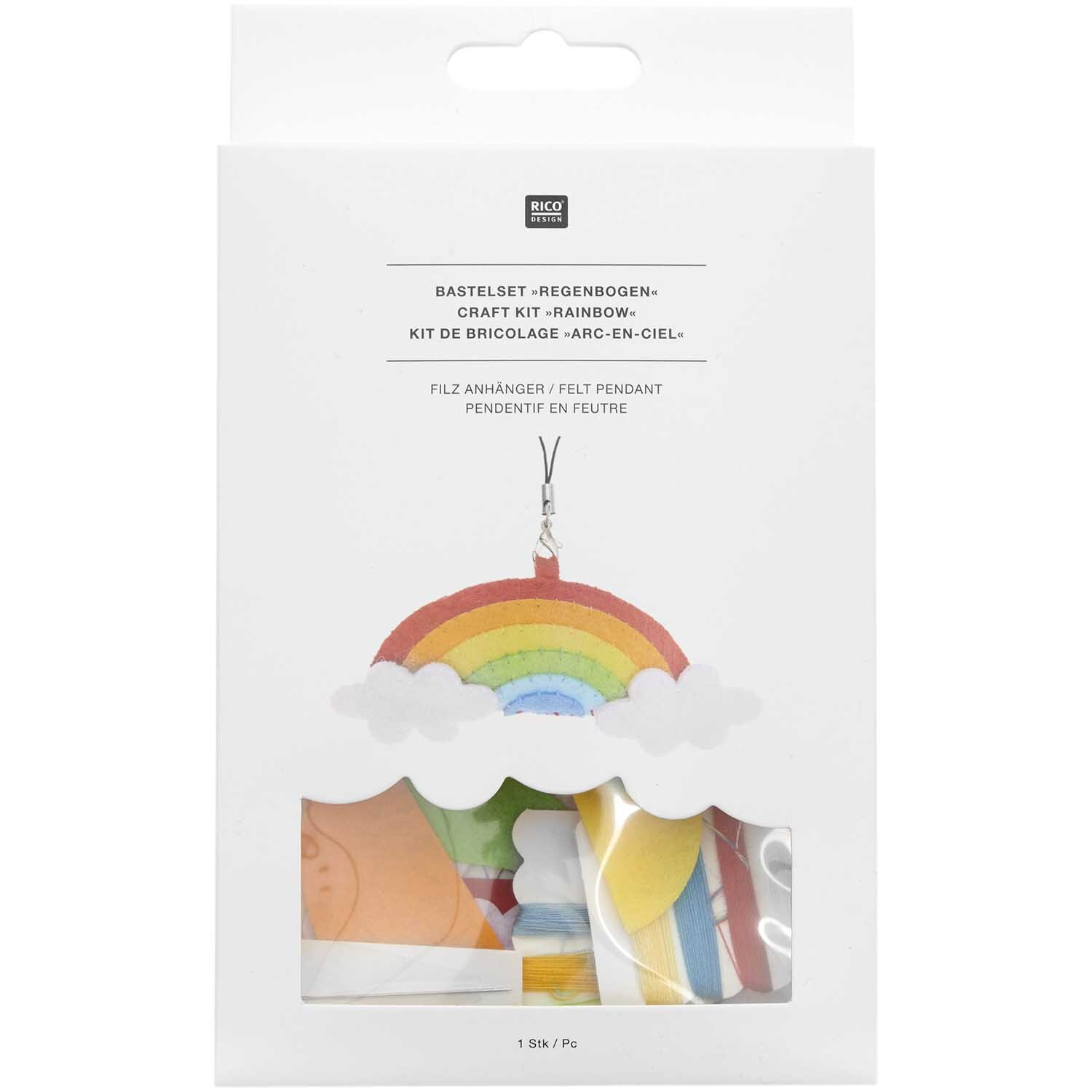 Bastelset Filz Regenbogen-Anhänger von Rico Design