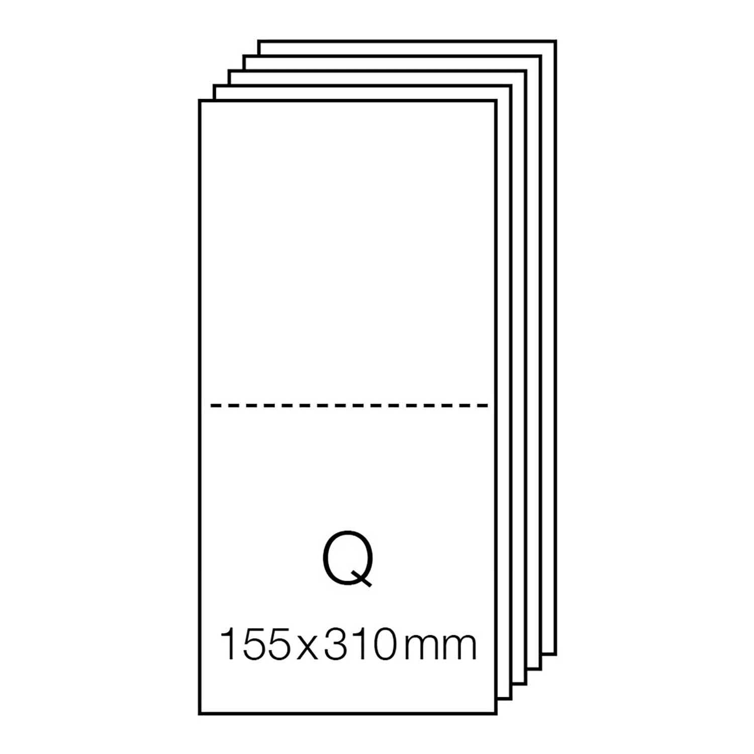 Paper Poetry Renew Karten Quadratisch, Kraftpapier, 5 Stück, 155x310mm, ideal für kreative Projekte.