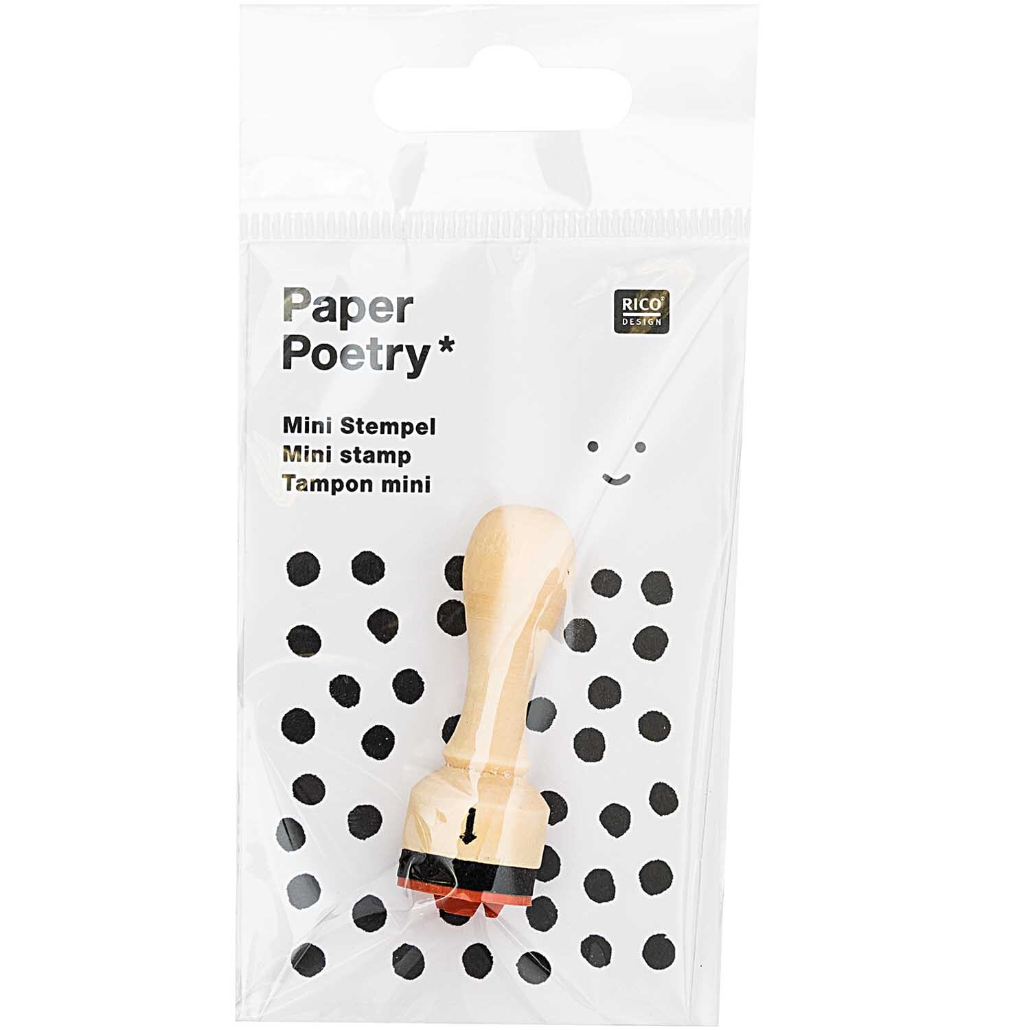 Paper Poetry Mini-Stempel Happy 15mm von Rico Design
