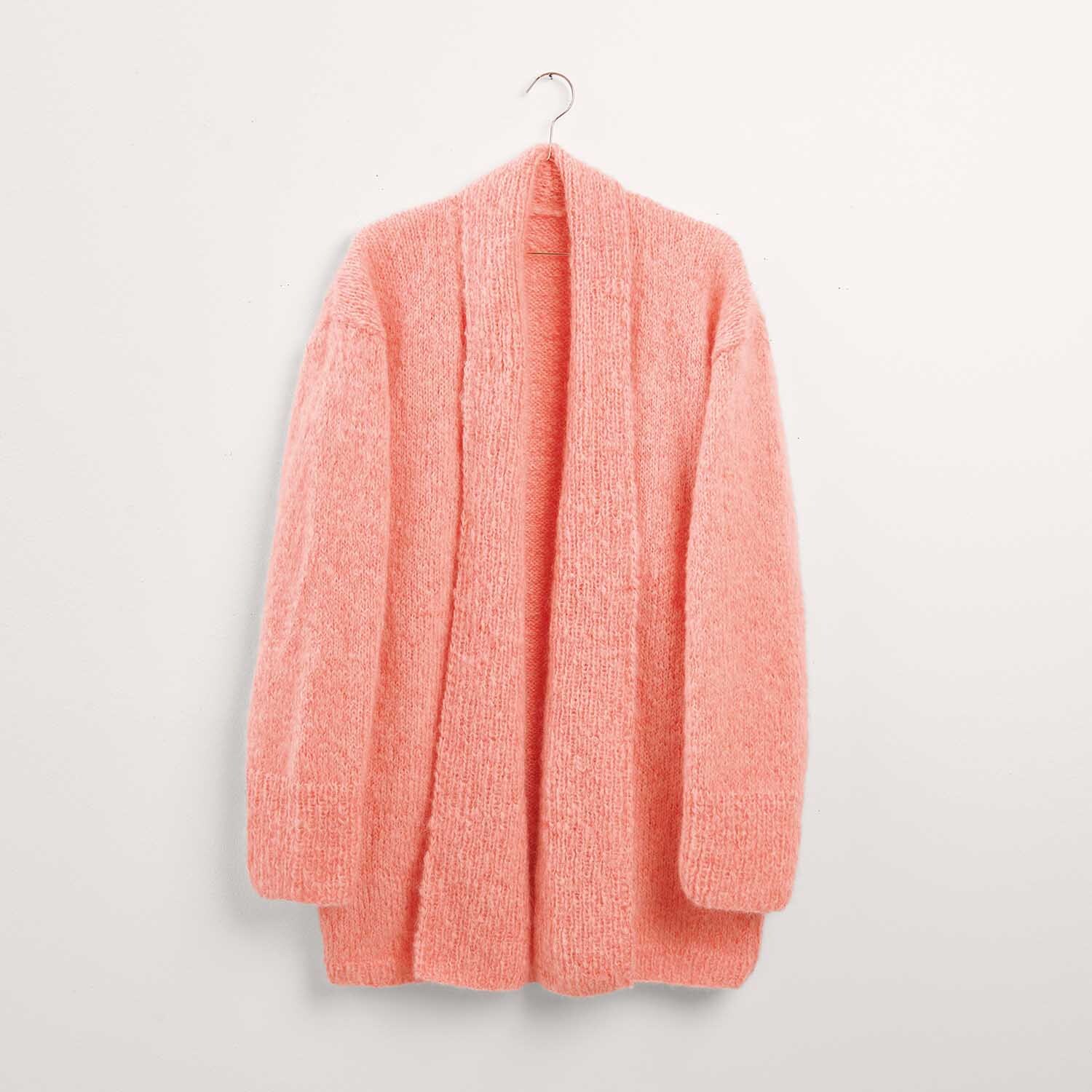 Strickanleitung Jacke aus Fashion Mohair Merino chunky und Creative Make It Neon von Rico Design