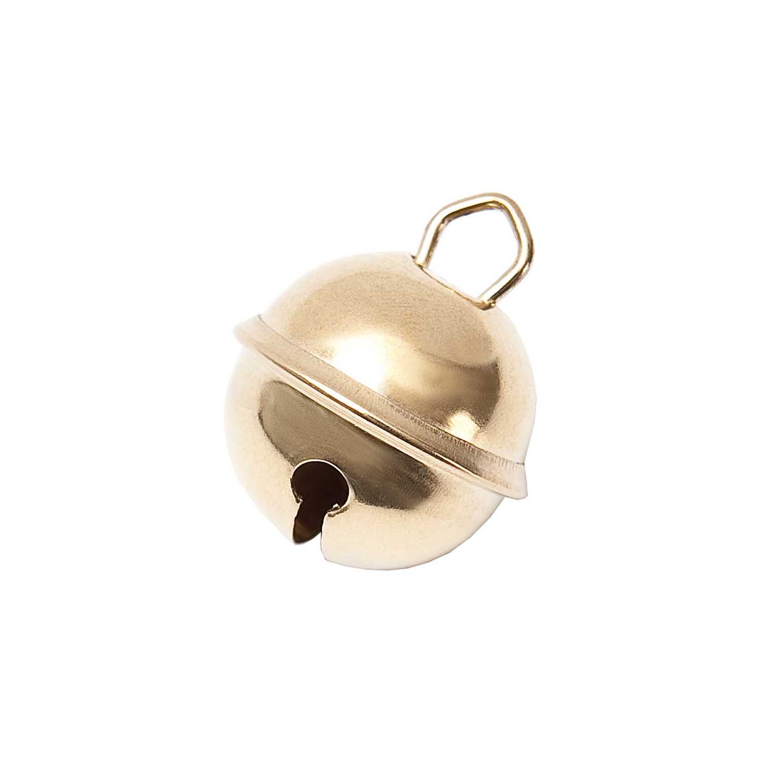 Glöckchen goldfarbig von Rico Design, glänzend und rund, ideal für Dekorationen und Bastelprojekte.