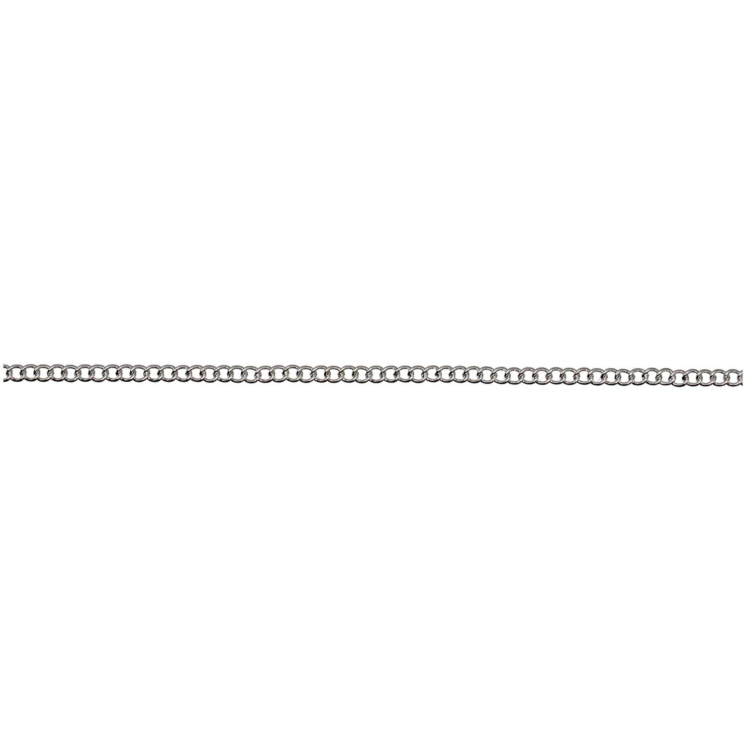 Gliederkette fein silber 2,3mm 1m von Rico Design, zeigt eine elegante, feine Kette in Silber.