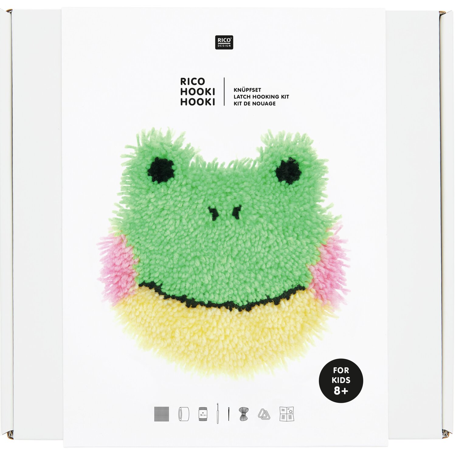 Rico Hooki Hooki Knüpfset Wandbehang Frosch Ø24cm von Rico Design