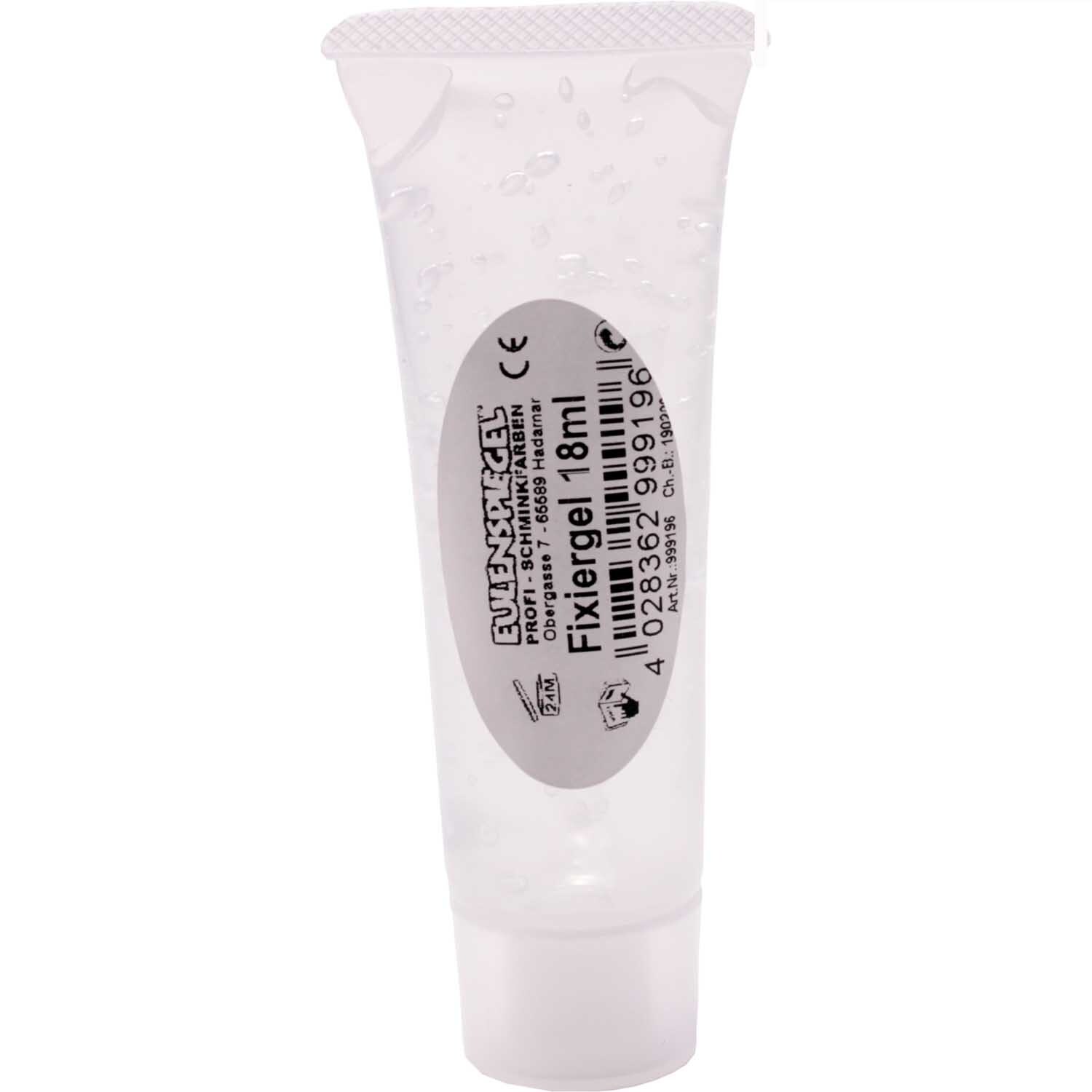 Mischgel für Glitzer 18ml von Eulenspiegel in einer transparenten Tube, ideal für kreative Make-up-Anwendungen.