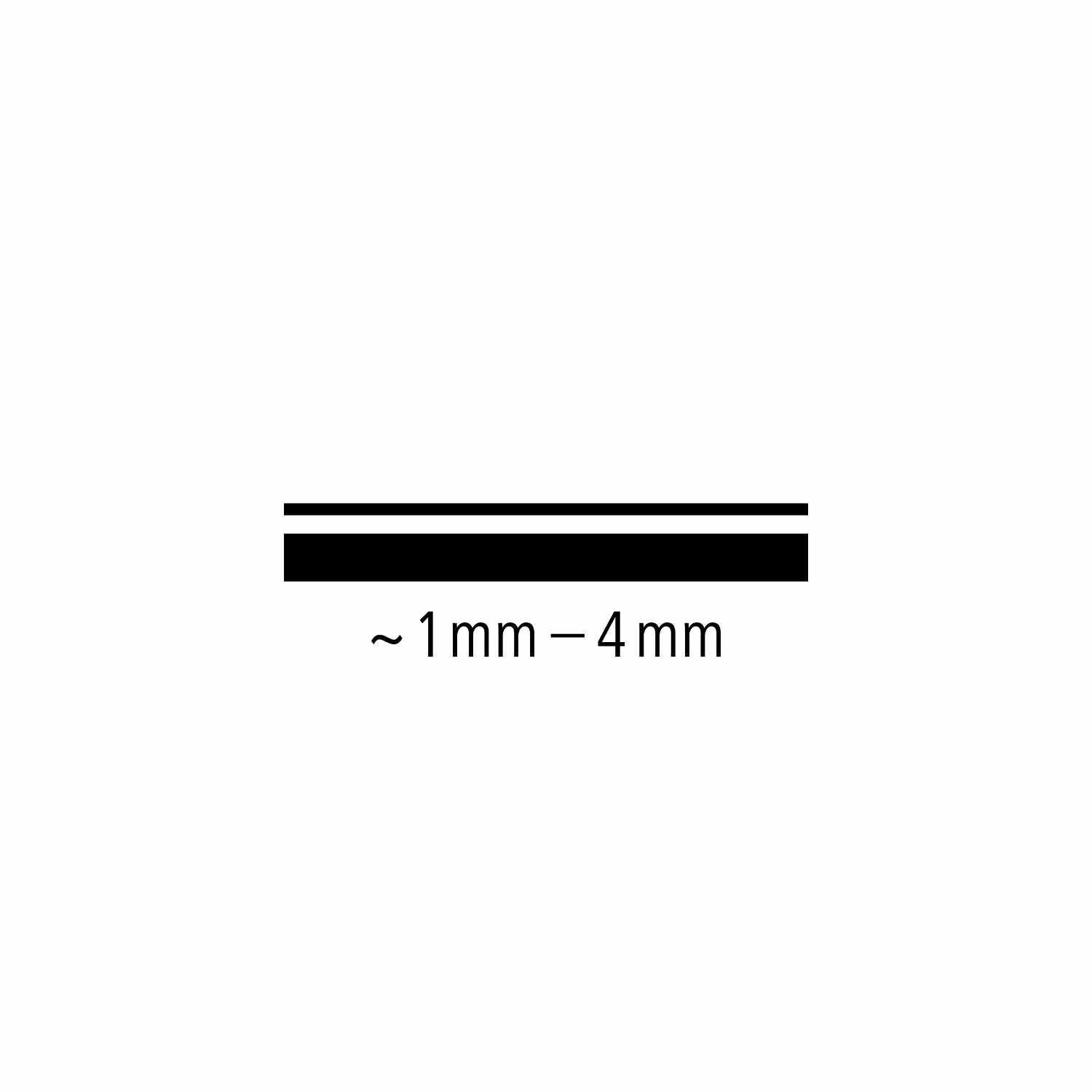 362 Textmarker Triplus Highlighter Pastell 6 Stück von Staedtler. Bild zeigt Strichbreite von 1mm bis 4mm. Ideal für präzises Markieren.