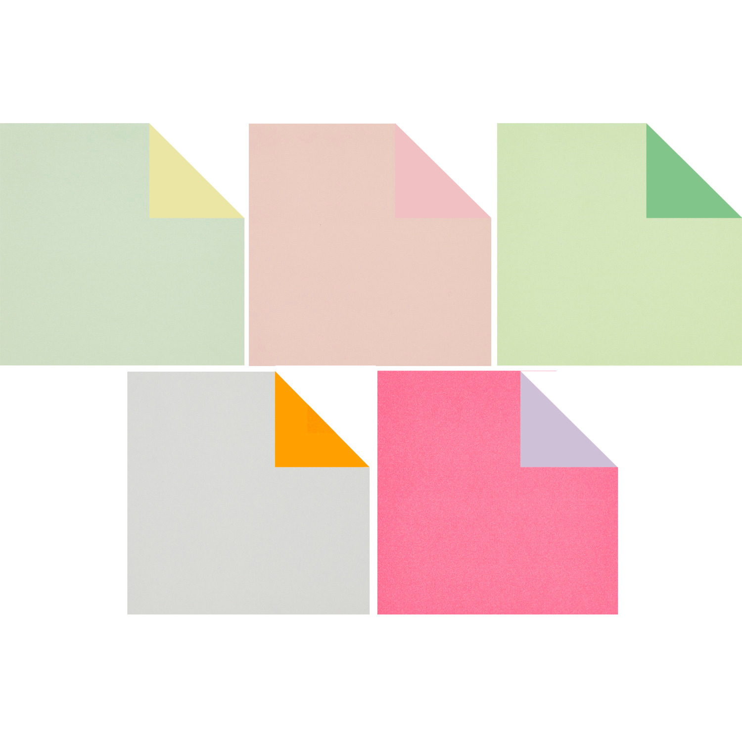 Paper Poetry Origami Duo color Pastell 15x15cm 100 Blatt von Rico Design