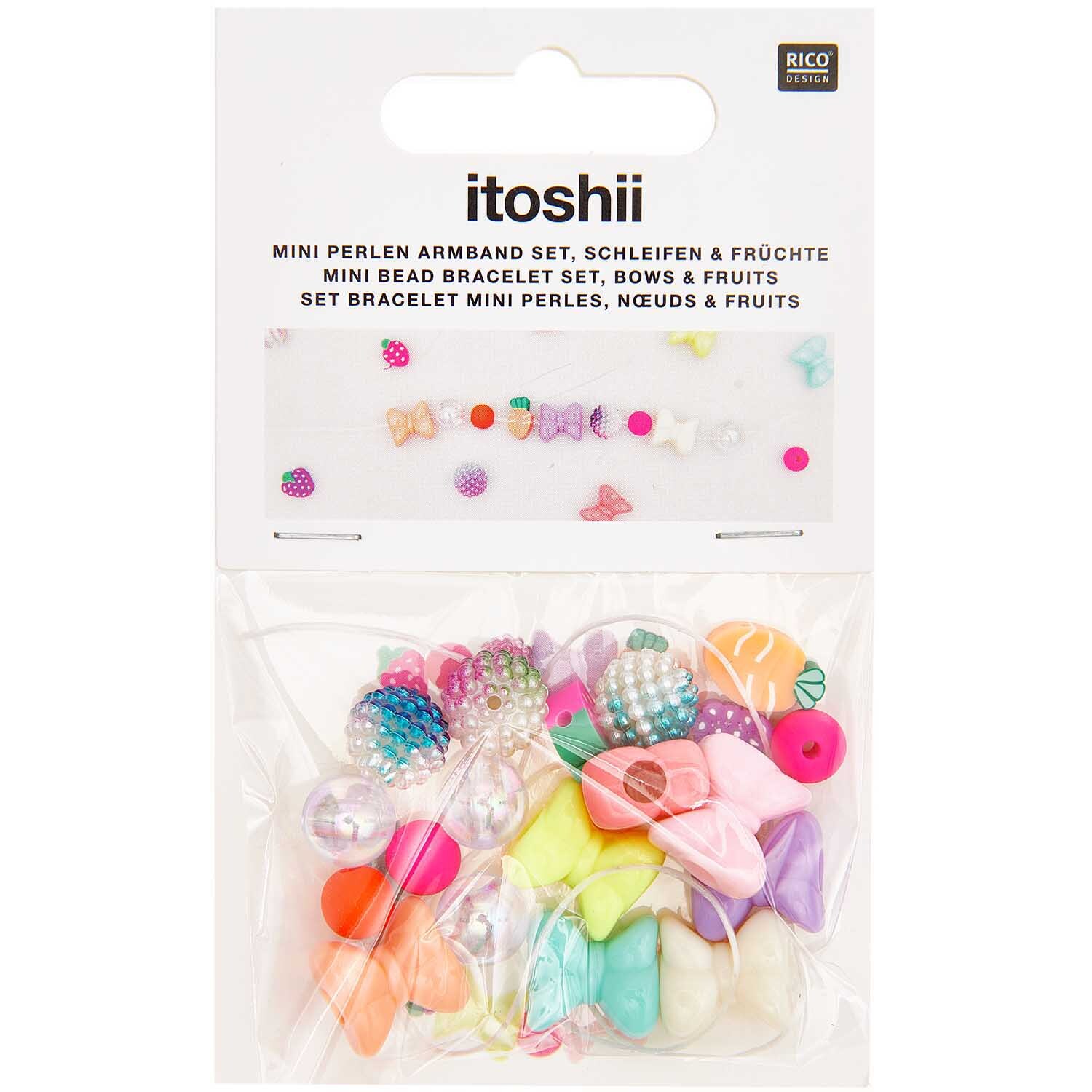 itoshii Mini Perlen Armband Set Schleifen & Früchte von Rico Design