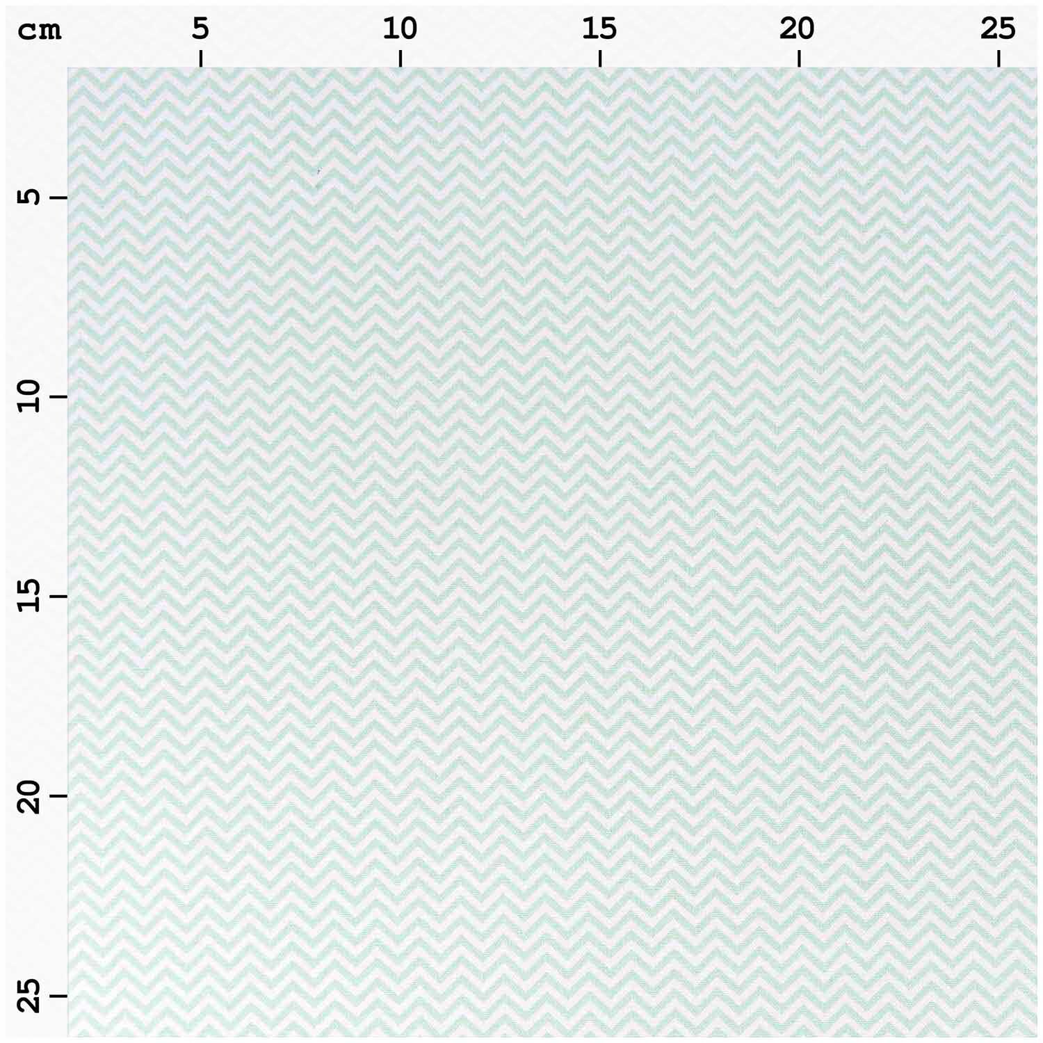 Stoff Zickzack weiß-mint 50x140cm mit Zickzack-Muster von Rico Design, ideal für Nähprojekte.