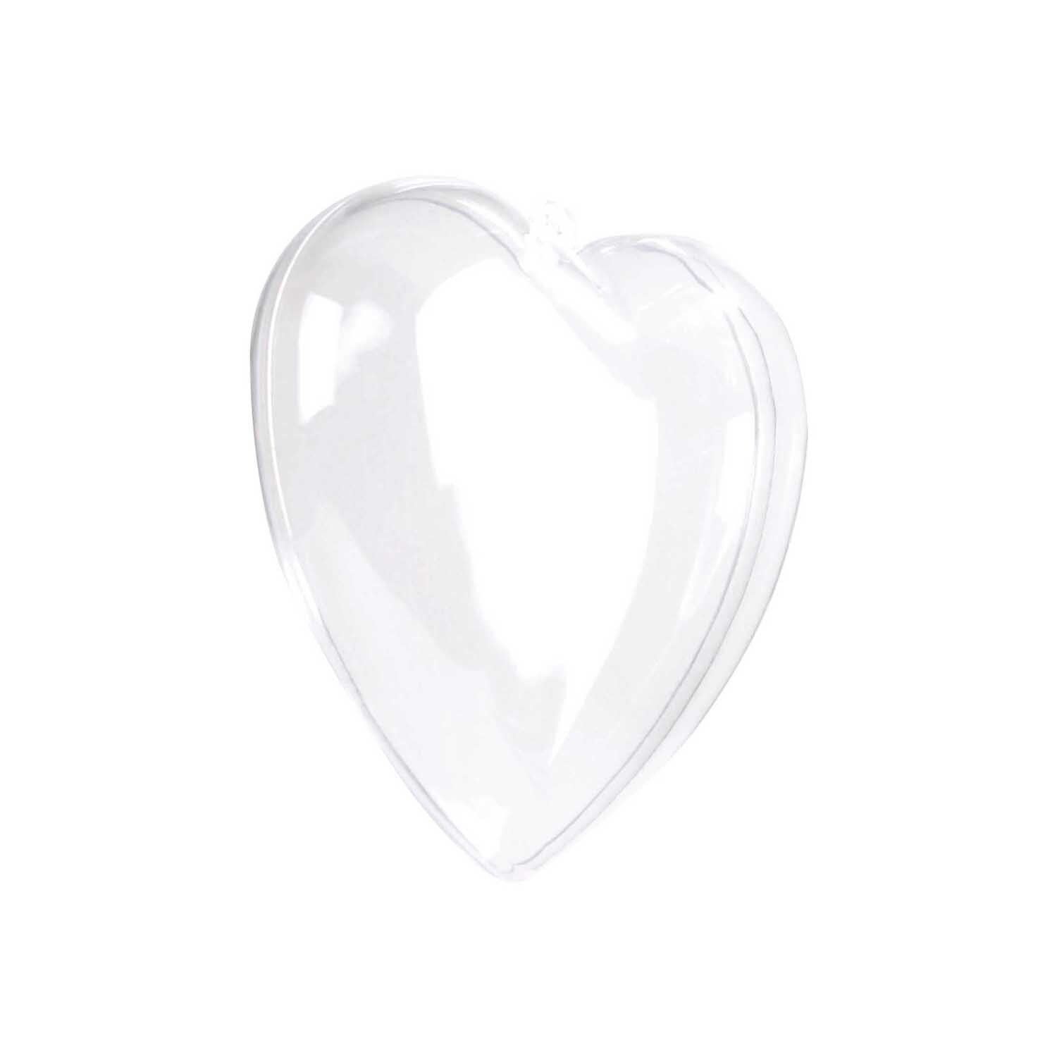 Kunststoffherz glasklar von Rico Design, transparentes Herz aus Kunststoff, ideal für Dekorationen.